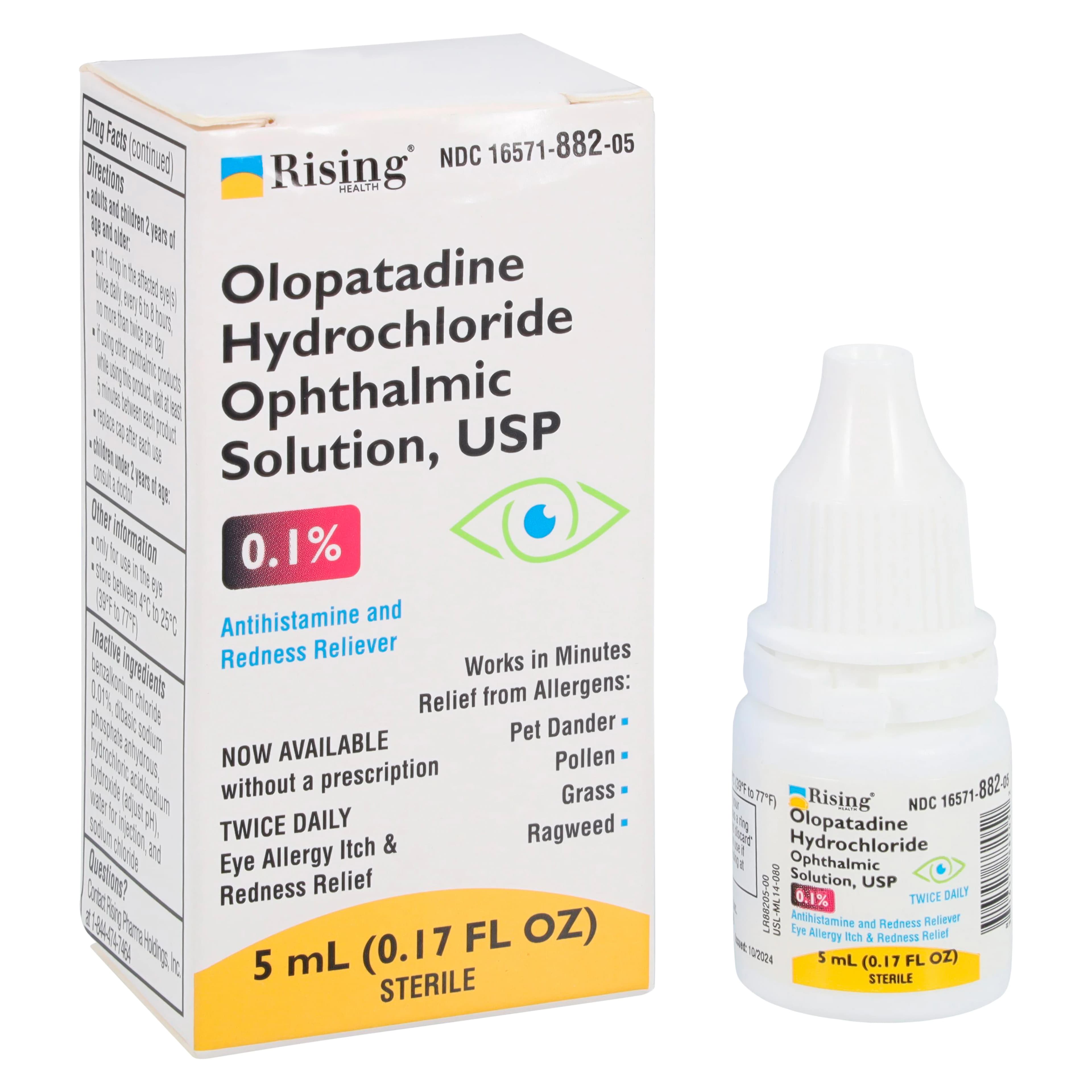 Olopatadine HCl Ophthalmic Solution 0.1%, 5 mL Bottle thumbnail 2
