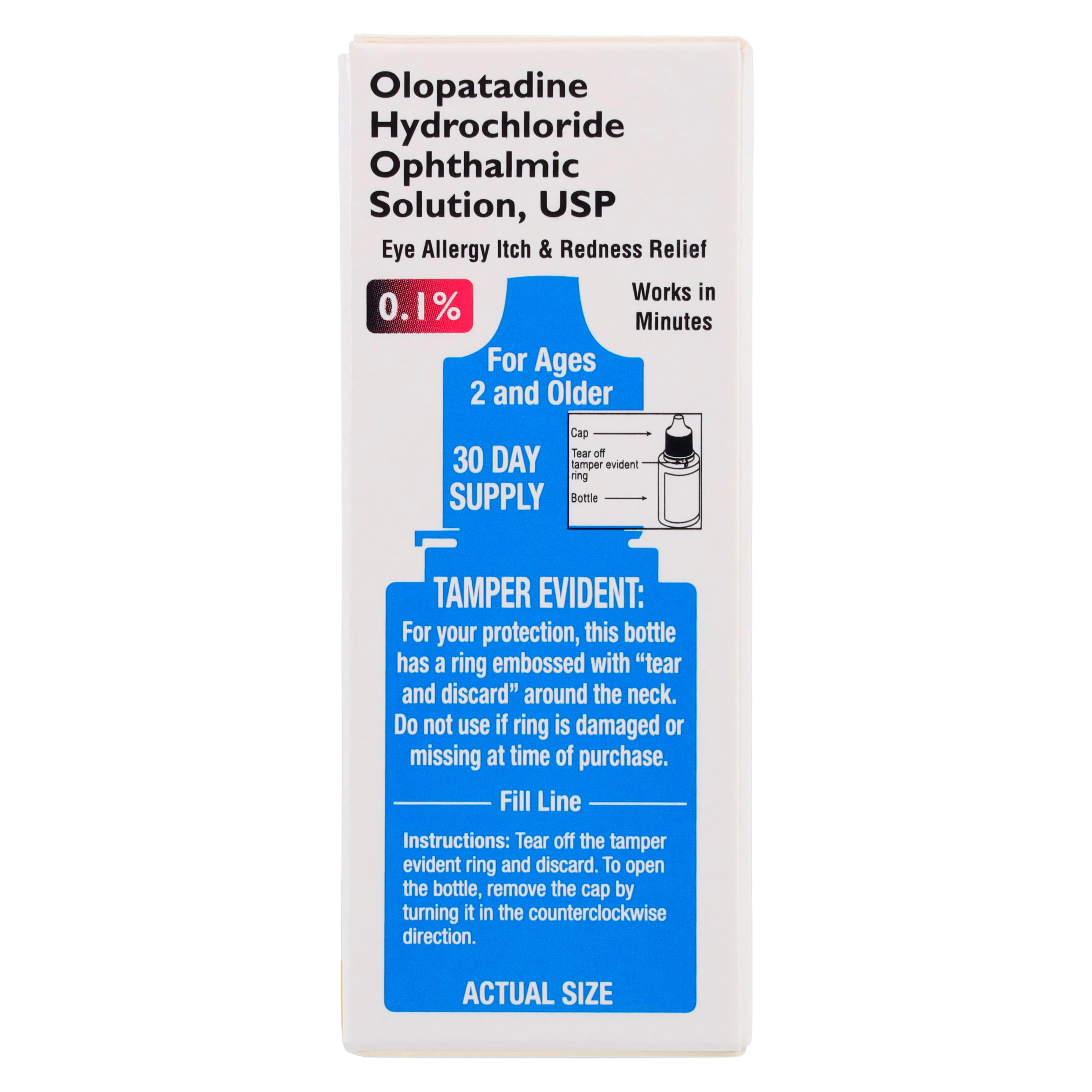 Olopatadine HCl Ophthalmic Solution 0.1%, 5 mL Bottle thumbnail 3