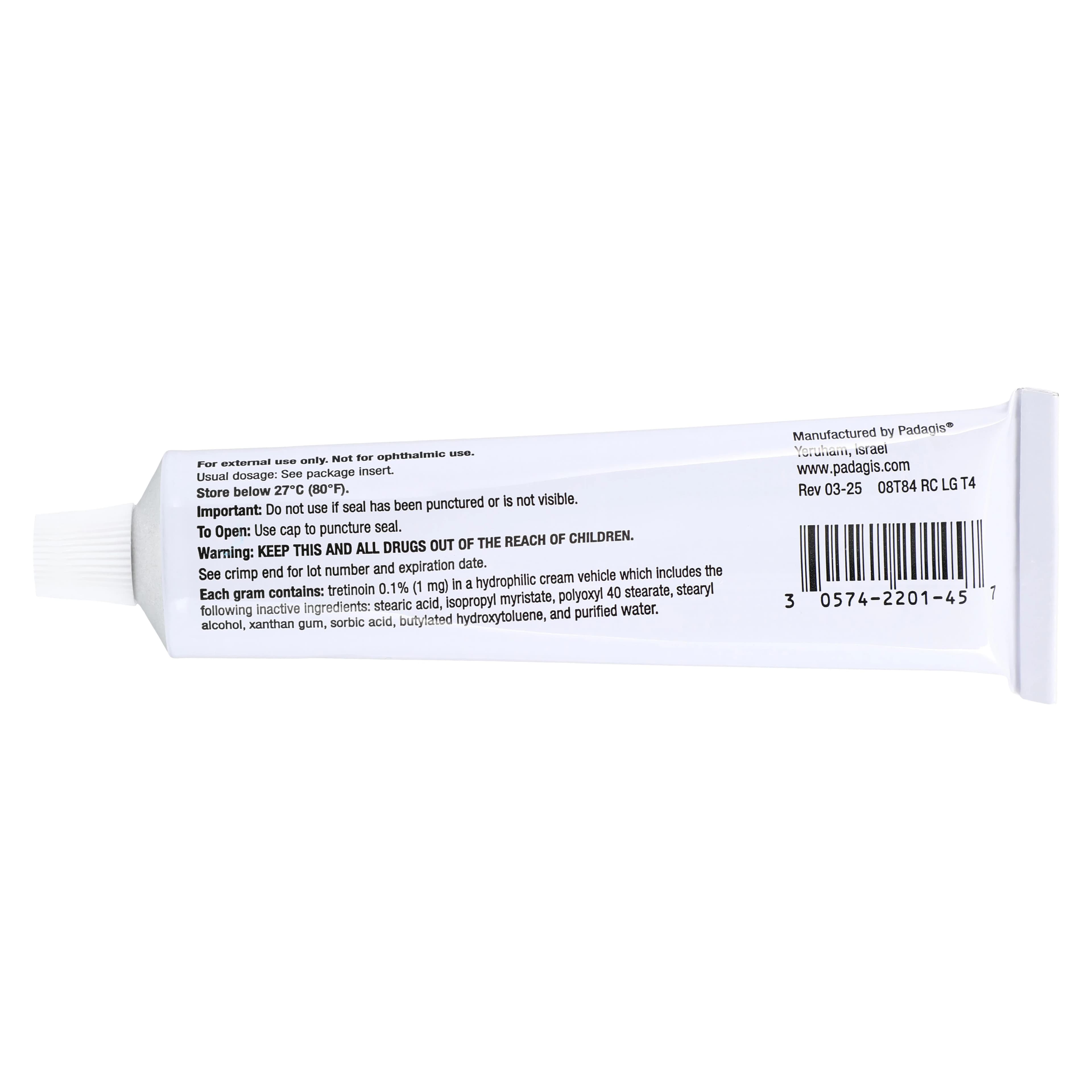 Tretinoin Topical Cream 0.10%, 45g Tube, Each thumbnail 3