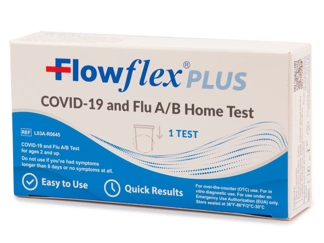 Flowflex Plus COVID-19/Flu A&B In-Home Test Kit, OTC, 48/Case - FlowFlex Plus Covid-19 and Flu - Image 1