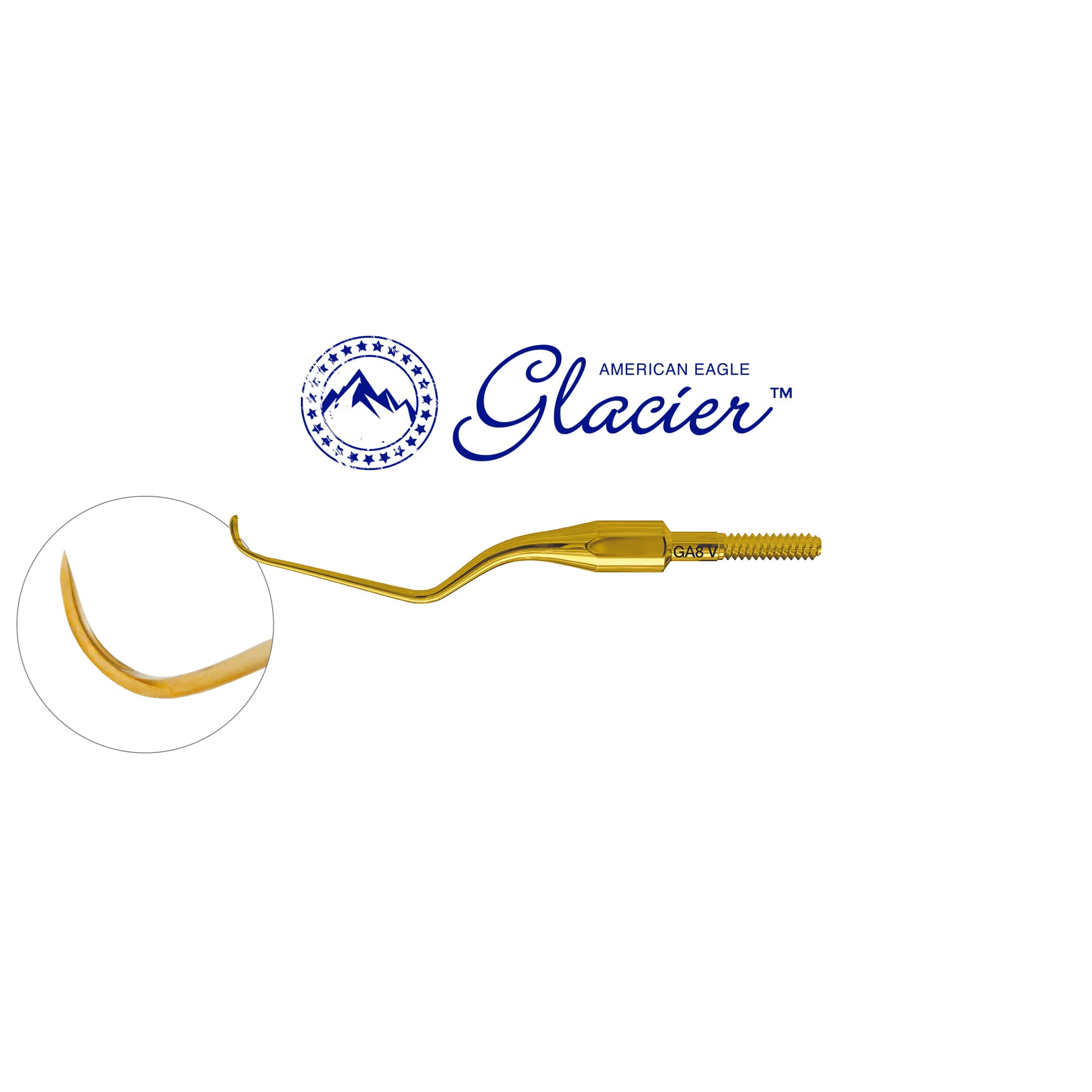 American Eagle Glacier Quik-Tip Gracey +3 Access 8 Curette with XP SQUARED Technology - American Eagle® Glacier™ Quik-Tip™ Gracey +3 Access 8 with XP® SQUARED Technology - Image 1