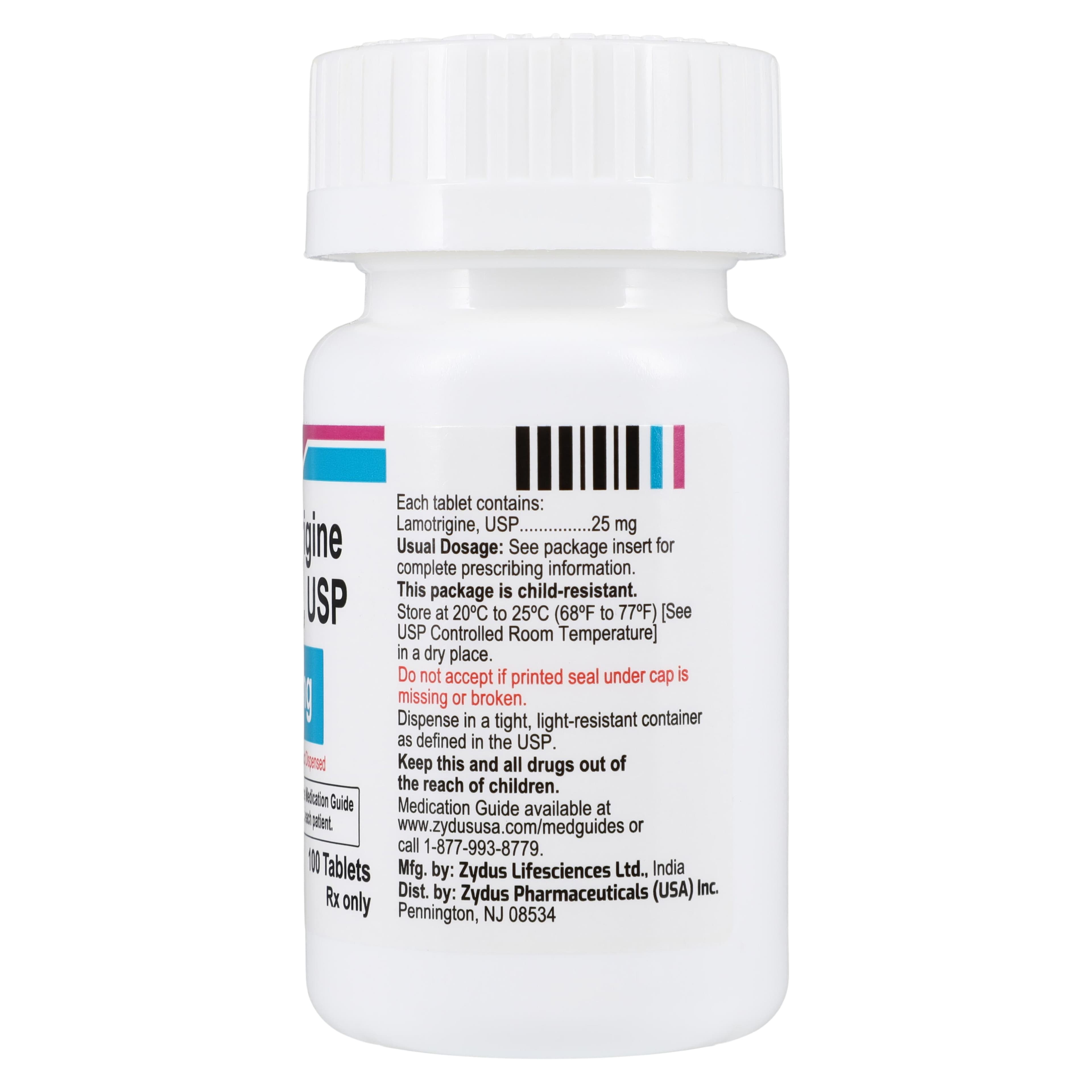 Lamotrigine Tablets 25 mg, 100 Count Bottle (Zydus Pharmaceuticals) thumbnail 3