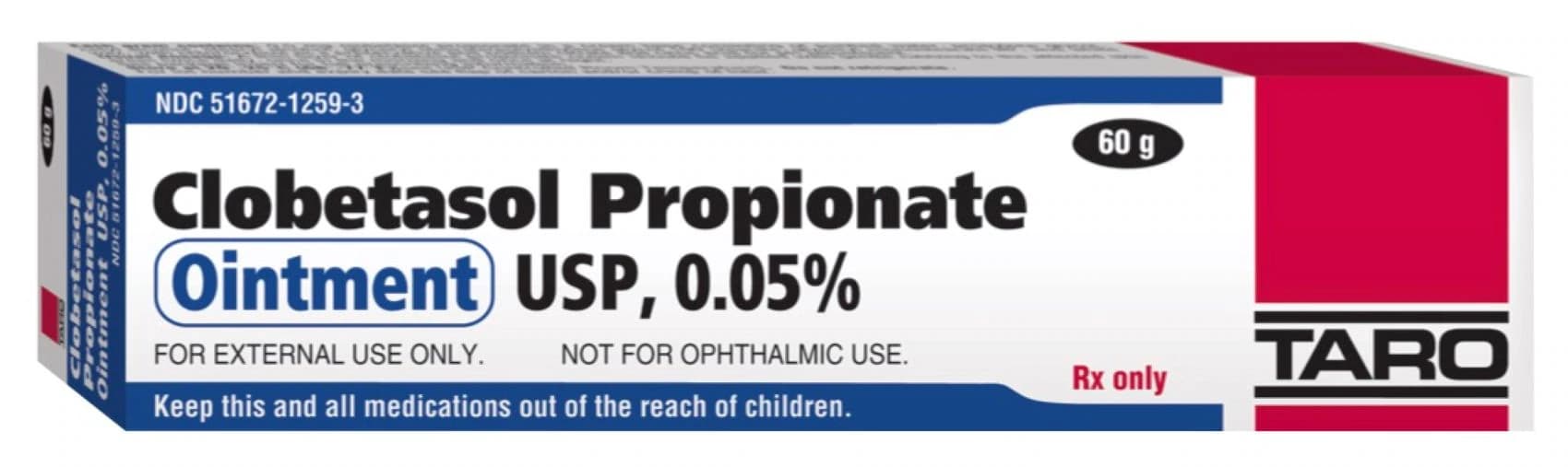 Clobetasol Propionate Ointment 0.05%, 60g Tube (Sun Pharmaceutical) - Clobetasol Propionate Ointment - Image 1