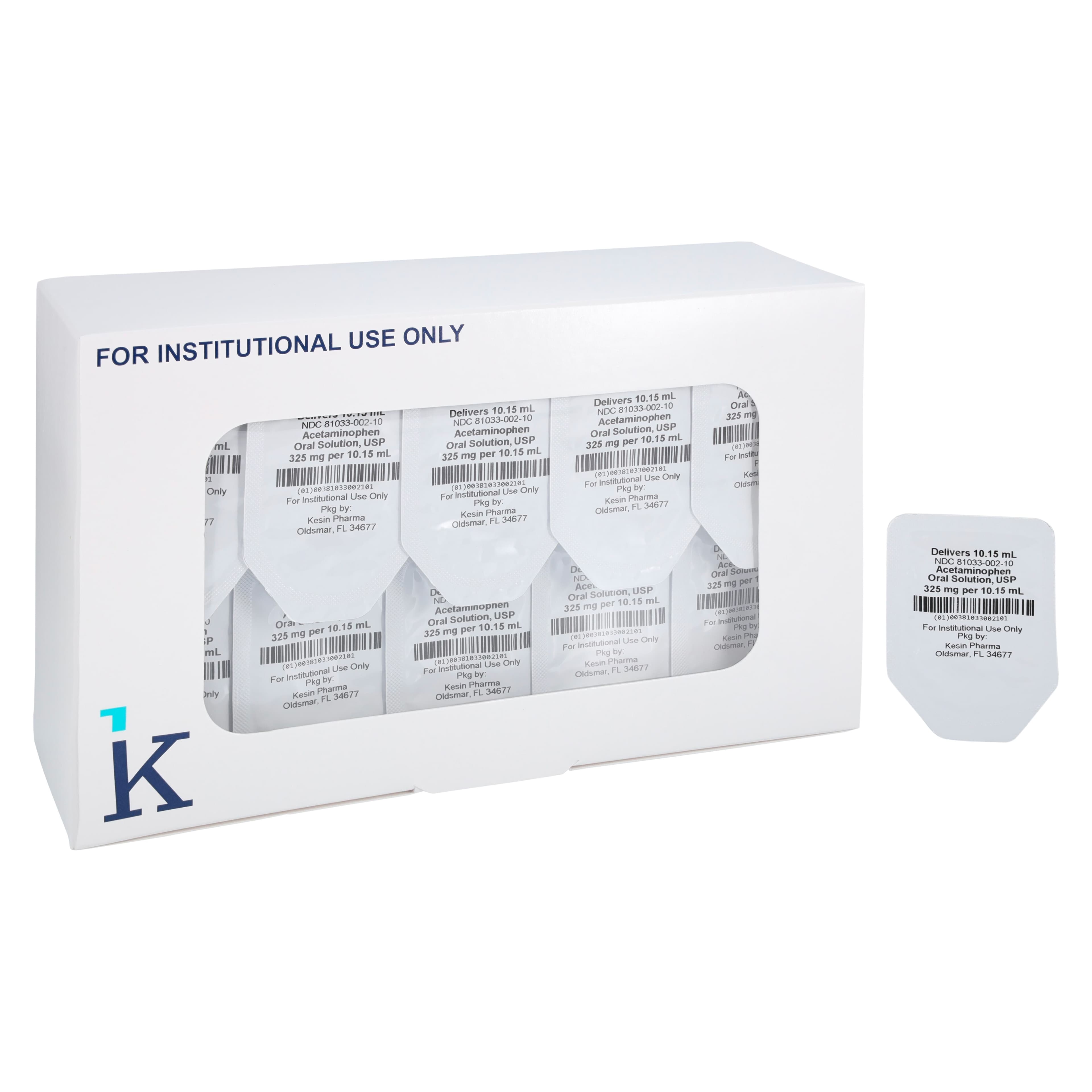 Acetaminophen Oral Solution 325mg, 10.15mL Unit Dose, 100/Case thumbnail 2