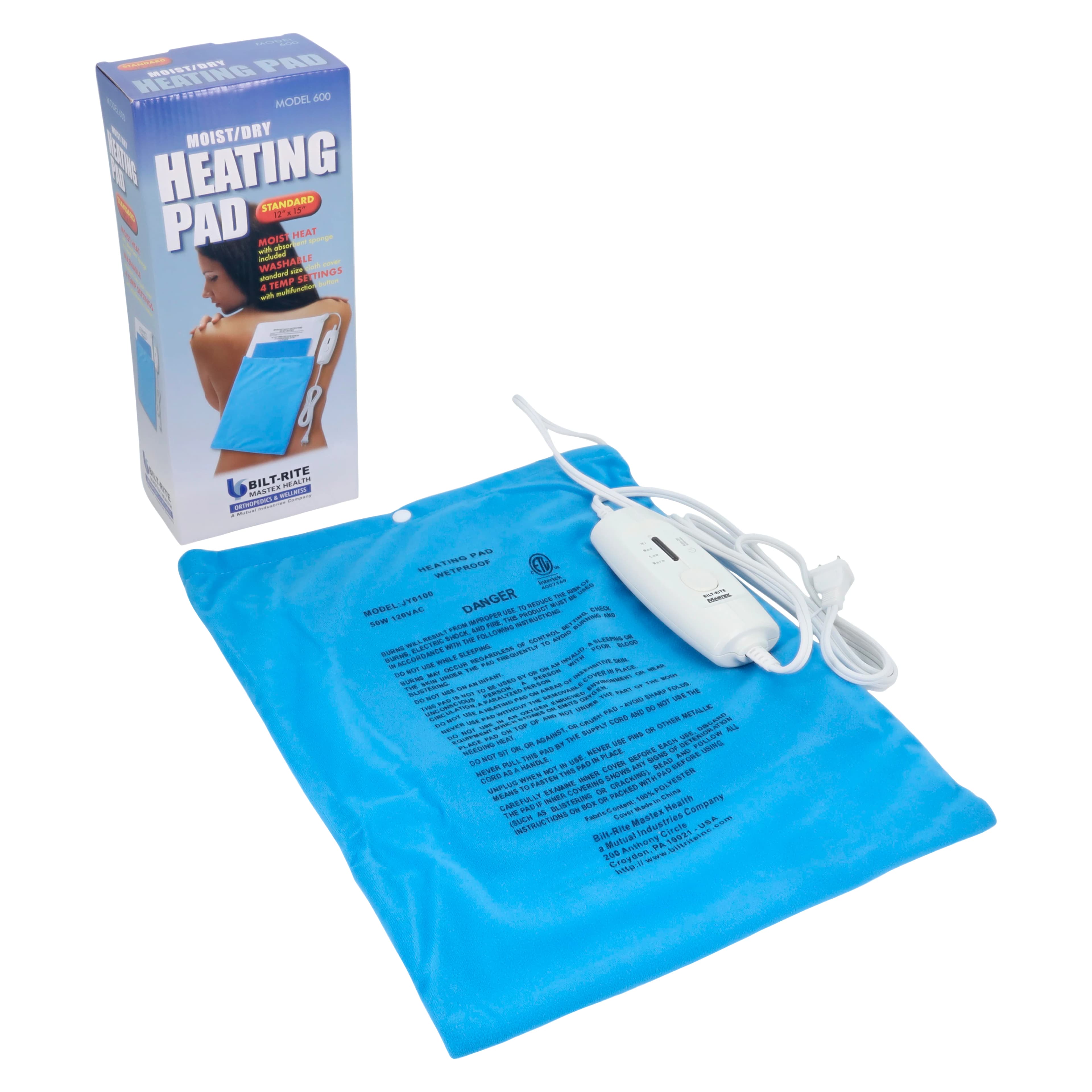 Mastex Industries Moist/Dry Electric Heat Pad, 12"x15", One Size Fits All thumbnail 3