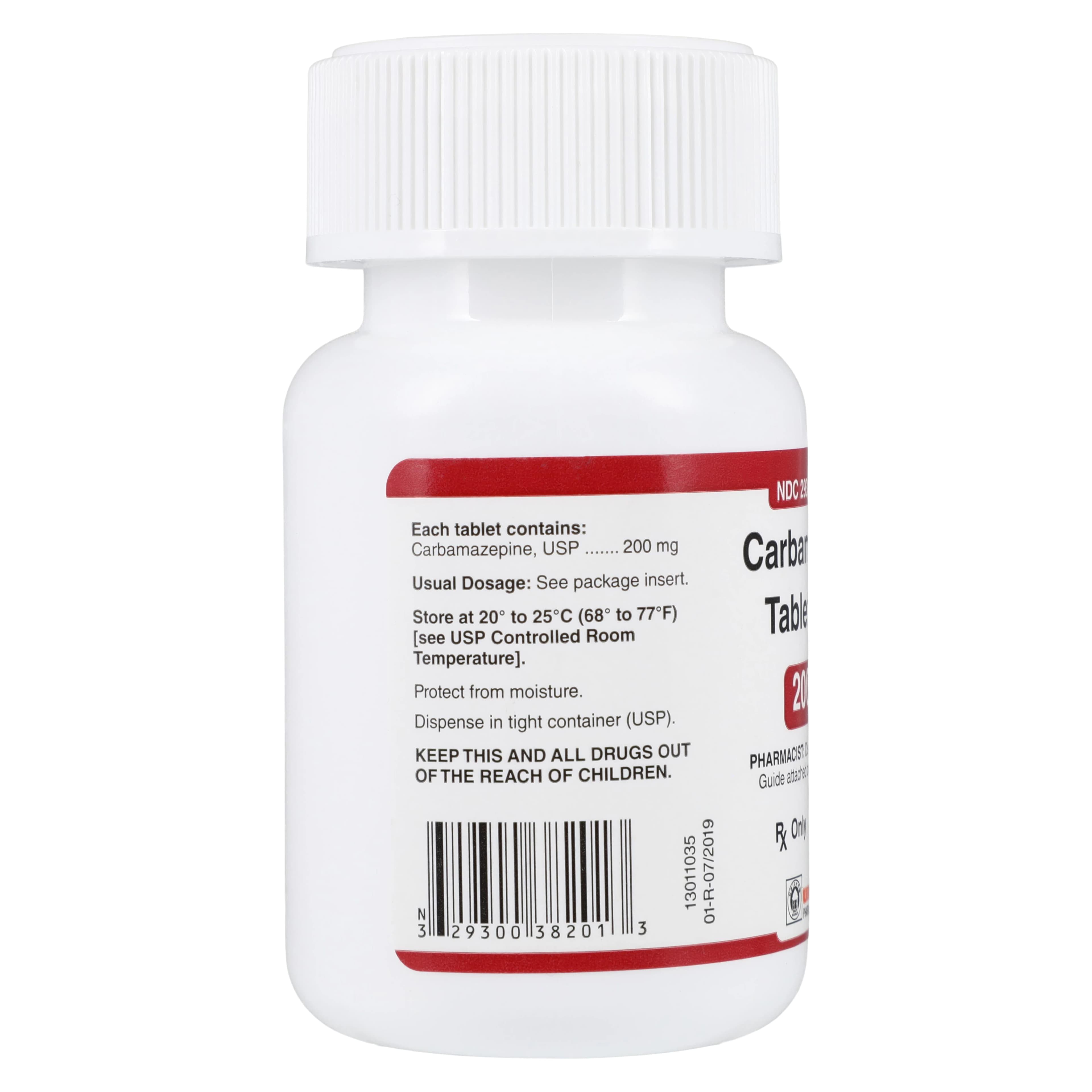 Carbamazepine Tablets, 200mg, 100/Bottle, Unichem Pharmaceuticals thumbnail 2