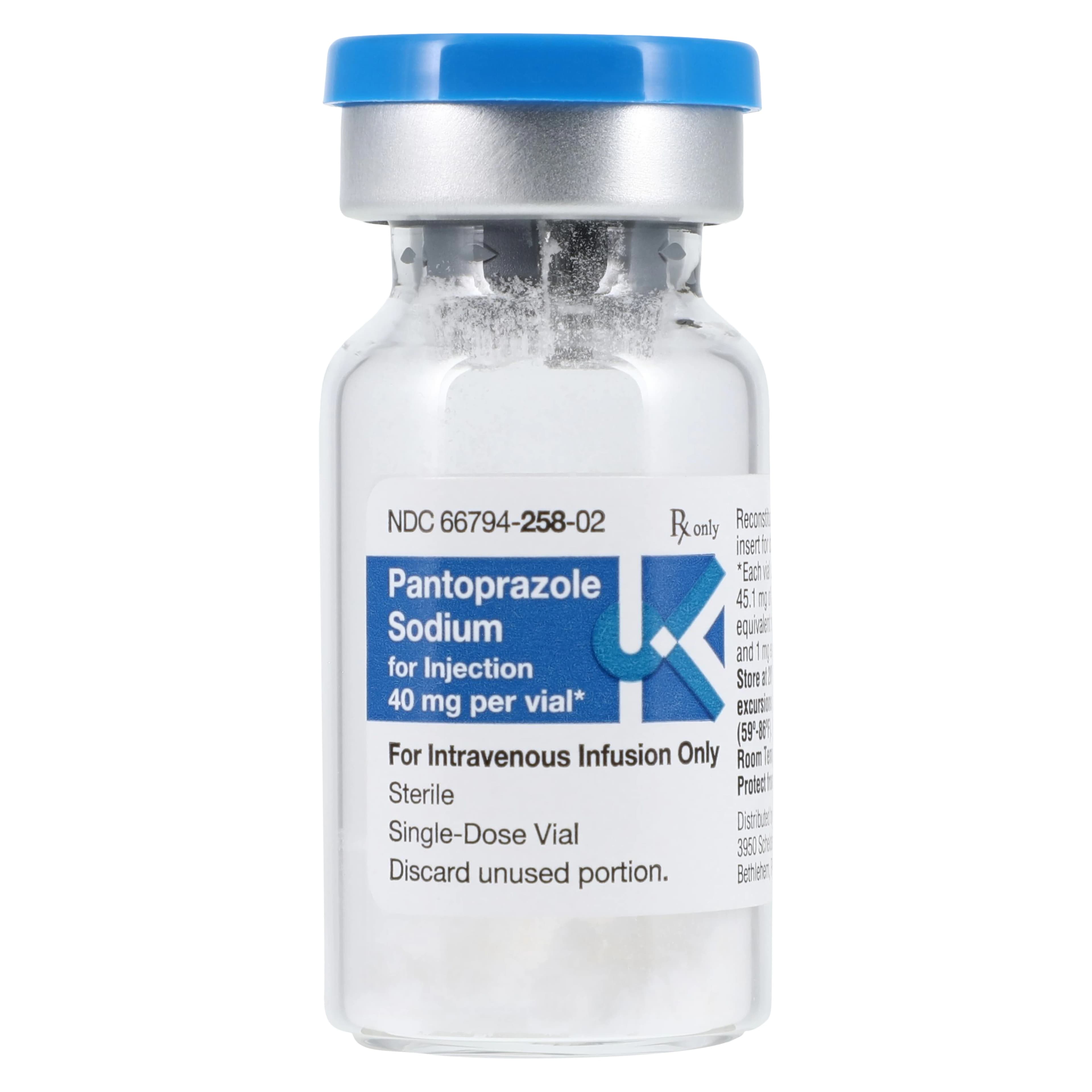 Pantoprazole Sodium Injection 40 mg/vial, Single-Dose Vial, 10/Package (Piramal Critical Care) thumbnail 2