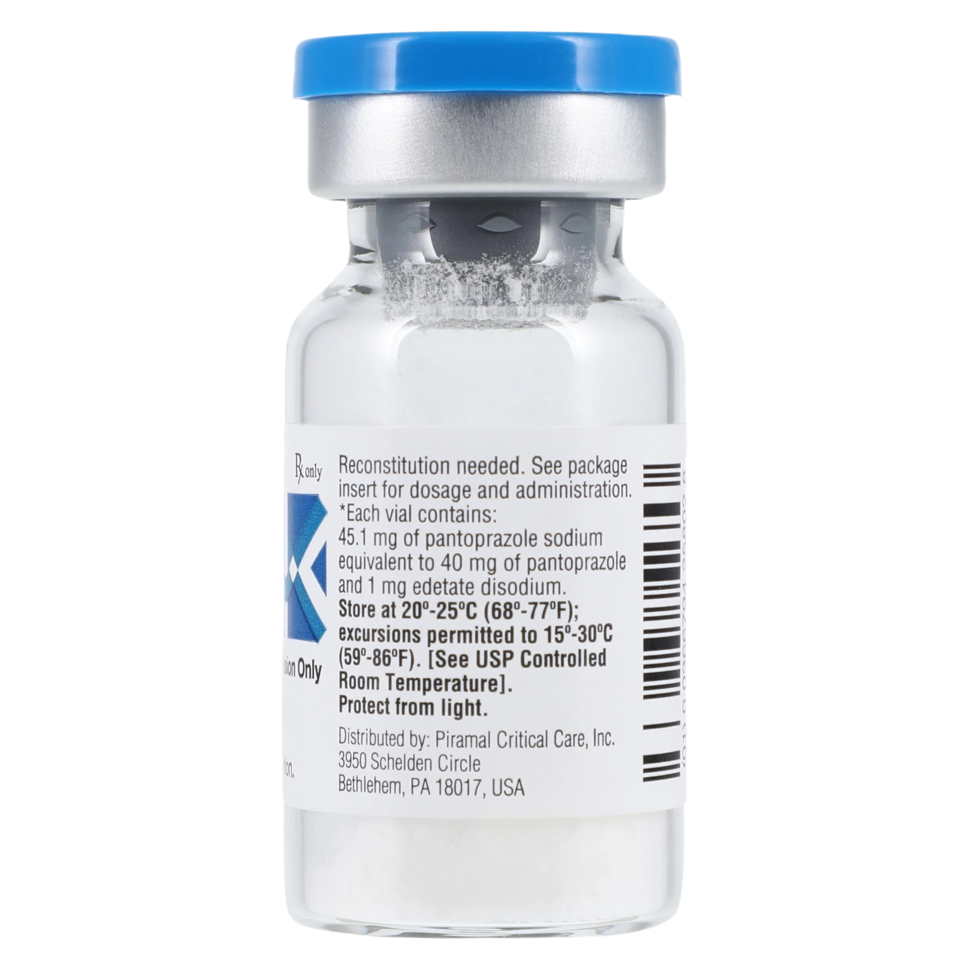 Pantoprazole Sodium Injection 40 mg/vial, Single-Dose Vial, 10/Package (Piramal Critical Care) thumbnail 3