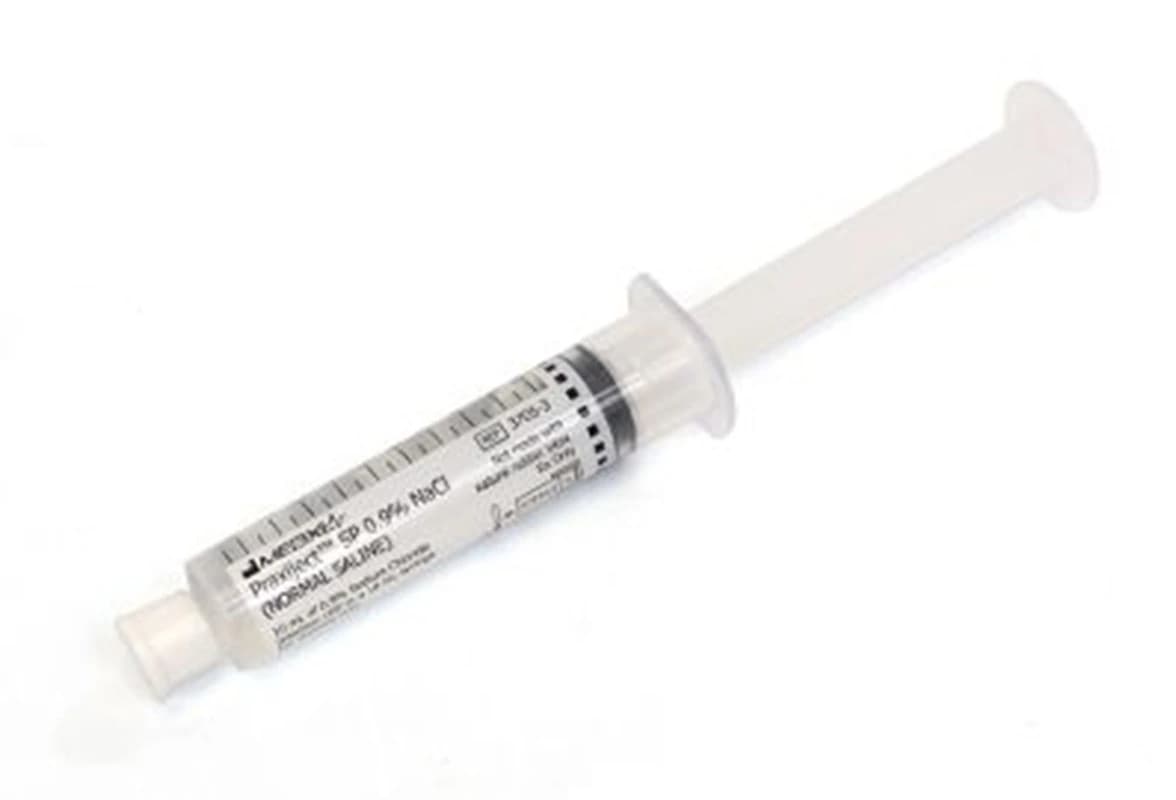 Praxiject SP Saline Flush Syringe, 0.9% Sodium Chloride Injection, 10 mL, 180/Package - Praxiject Saline Flush Syr 10m - Image 1