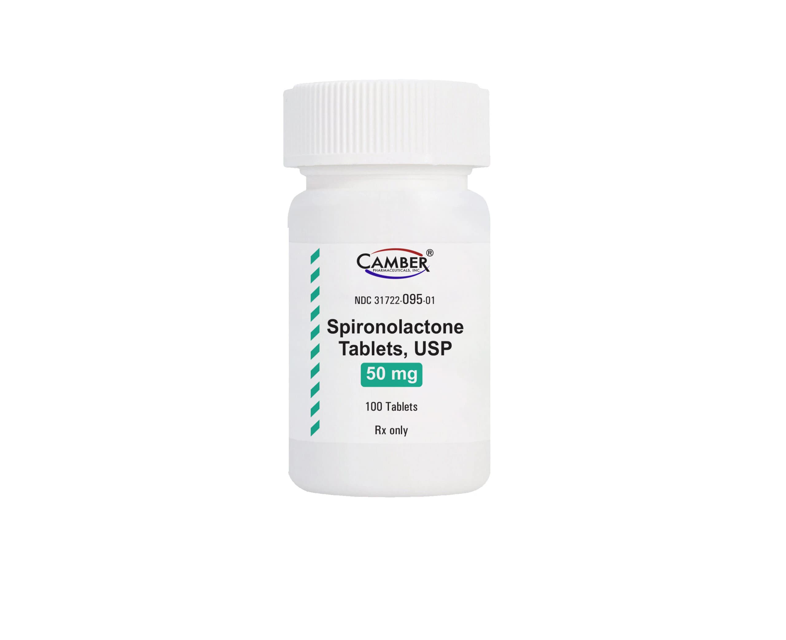 Spironolactone Tablets 50mg, 100 Count Bottle - Spironolactone Tablets - Image 1