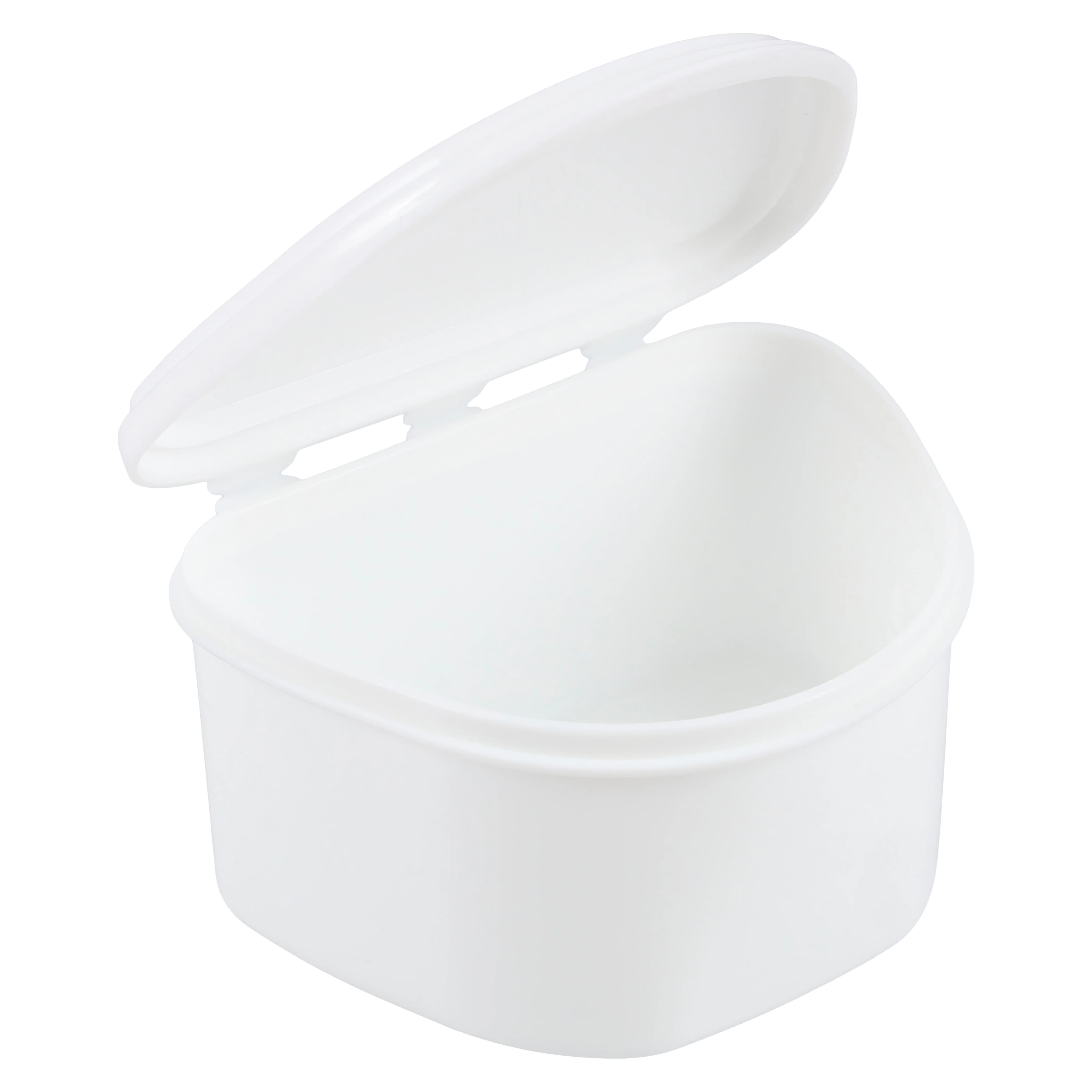 Plasdent Denture Box, White, Plastic with Hinged Lid, 4"W x 3"L x 2"H, 12/Box, 200BTH-1 - Plasdent - Denture Box - White 12/Bx. Plastic with Hinged Lid, 4"W x 3"L x 2"H, 200BTH-1 - Image 1