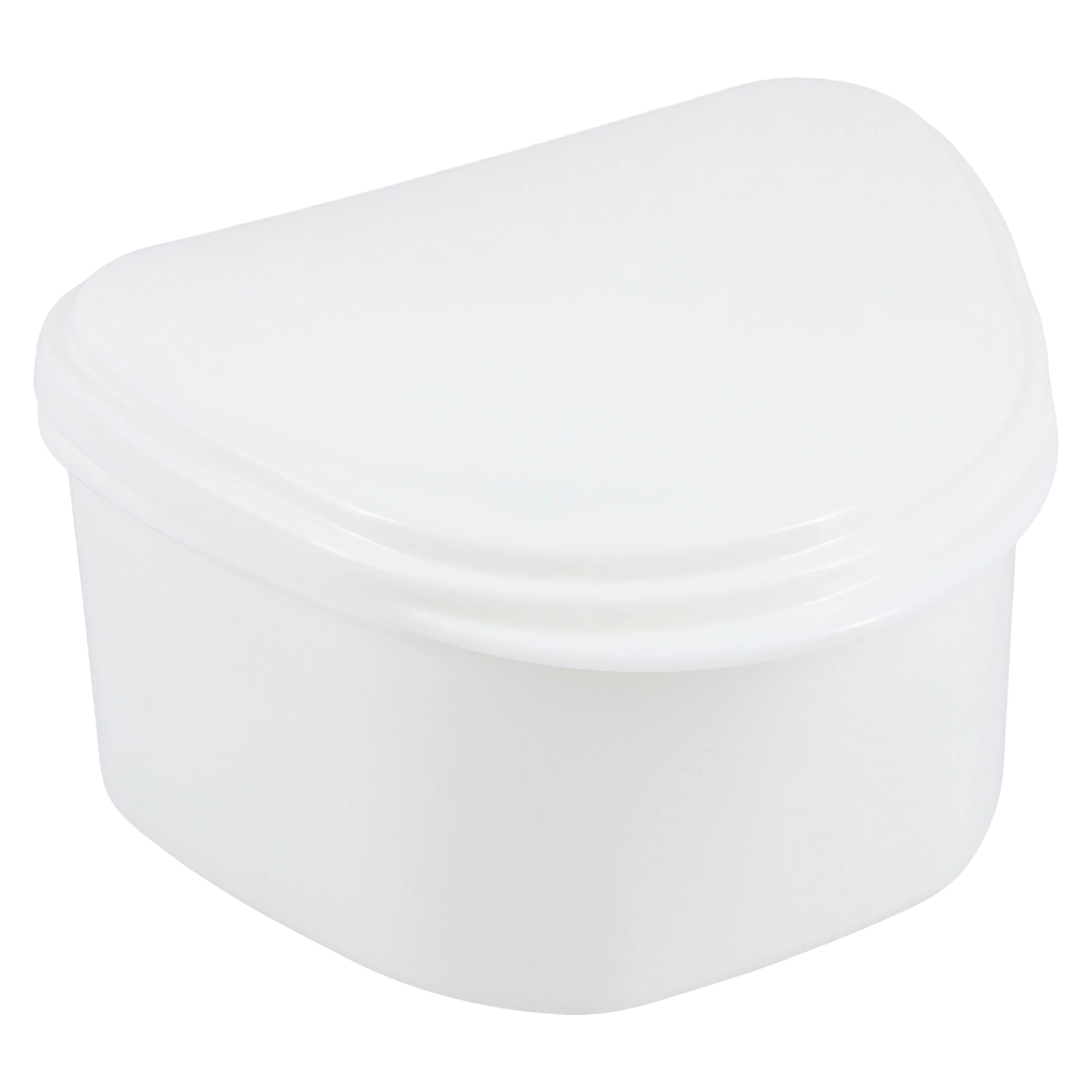 Plasdent Denture Box, White, Plastic with Hinged Lid, 4"W x 3"L x 2"H, 12/Box, 200BTH-1 thumbnail 3