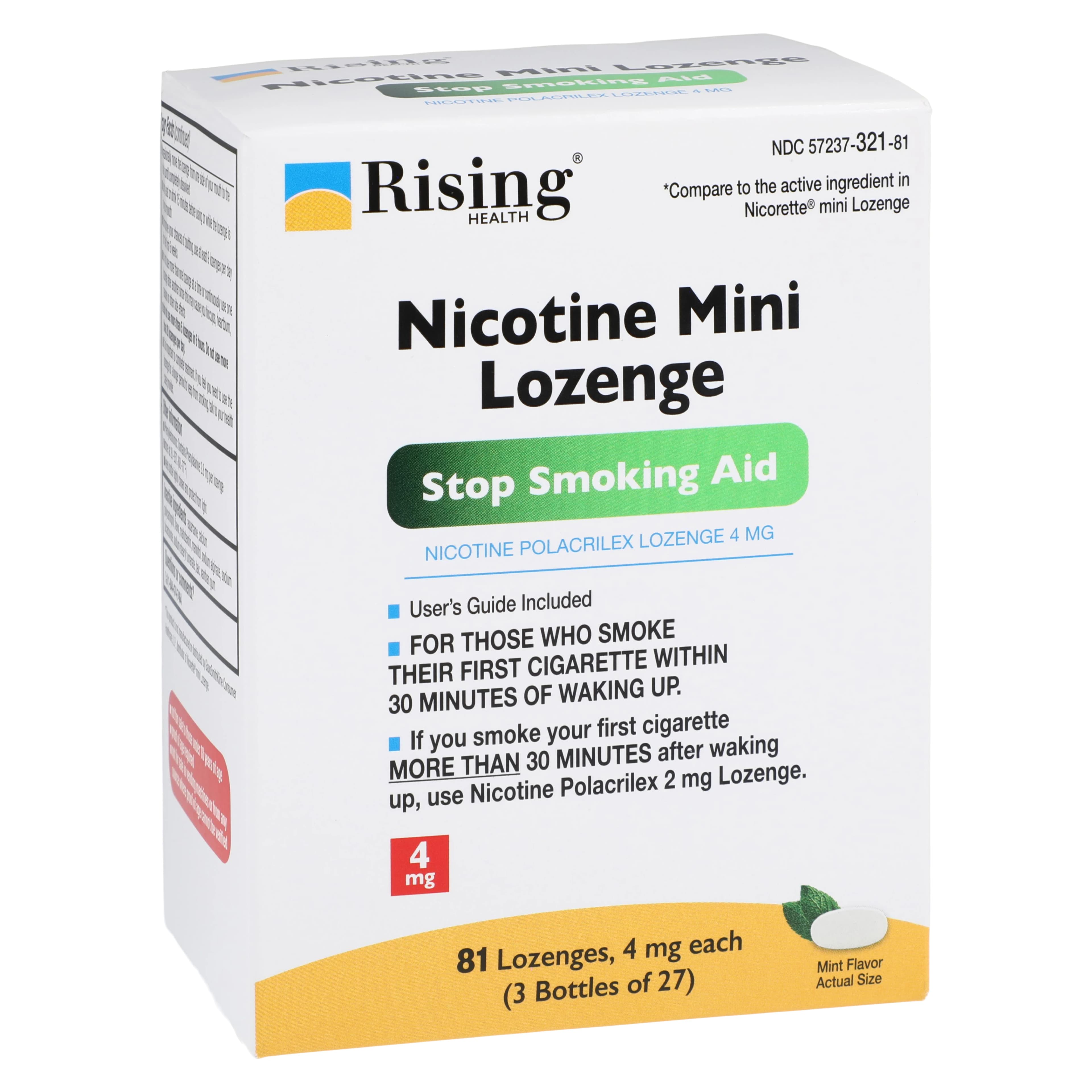 Nicotine Lozenge Mint 4mg, 81 Count Box - Nicotine Lozenge Mint - Image 1