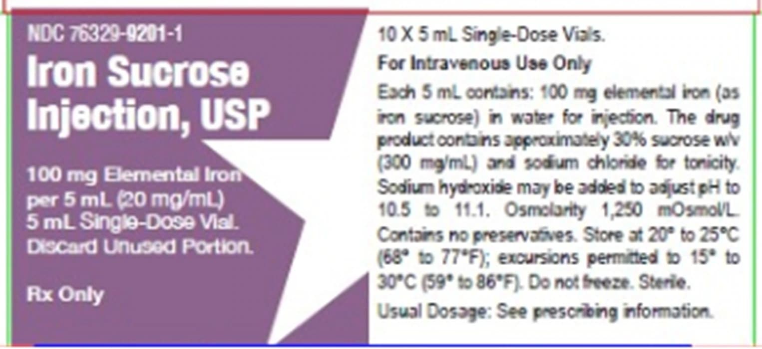 Iron Sucrose Injection 20 mg/mL, Single-Dose Vial, 5 mL, 10/Package thumbnail 2
