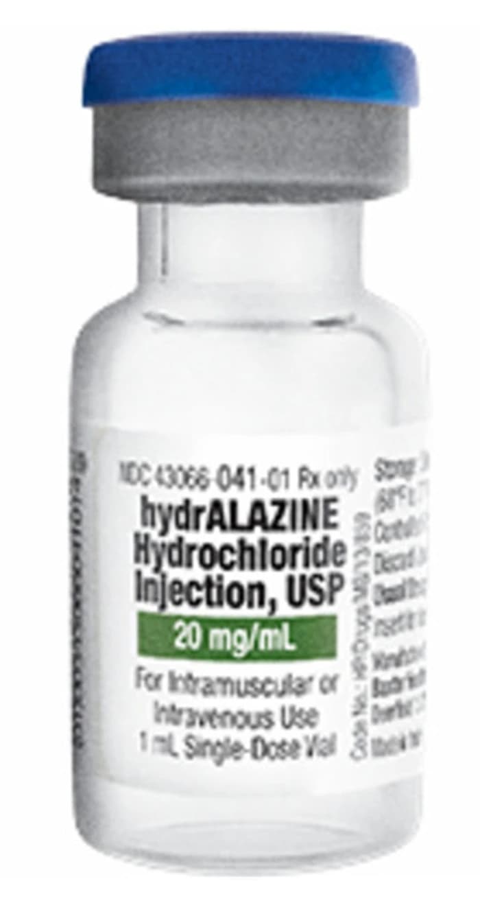 Hydralazine HCl Injection SDV 20mg/mL, 1mL Single Dose Vial, 25/Package, Baxter - Hydralazine HCl Inj SDV 1mL - Image 1