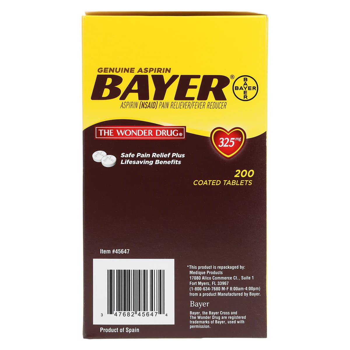 Bayer Aspirin Tablets, 325mg, 100 Count Dispenser, 2/Box thumbnail 7