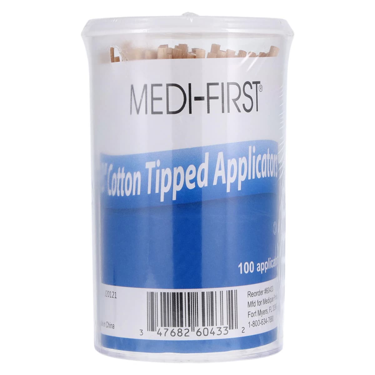 Medique Products Applicator Cotton Tip Wood Shaft, Non-Sterile, 3 in, 100/Box - Applicator Cotton Tip Wood NS - Image 1