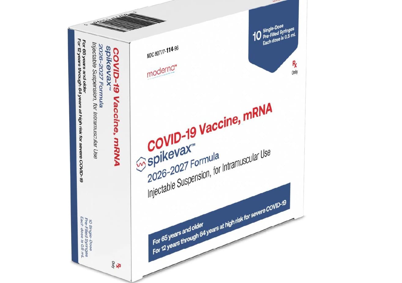 Spikevax COVID-19 Vaccine (2026-2027 Formula), Prefilled Syringe, 12 Years and Older, 10/Box - 2026 Spikevax Covid SYR TW - Image 1