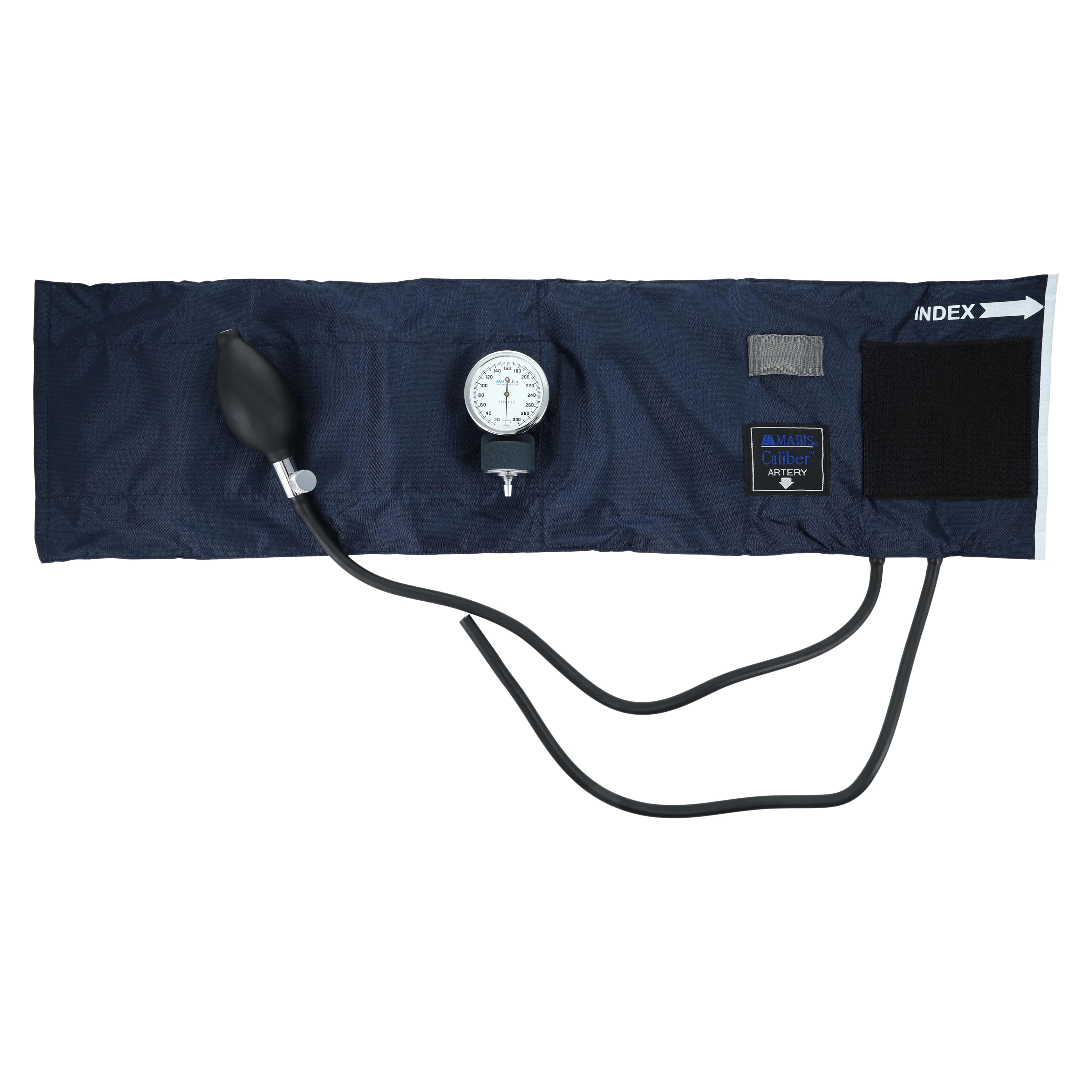 Caliber Aneroid Sphygmomanometer, Size 12, Navy Blue, Nylon Cuff, Latex, Dial Display thumbnail 3