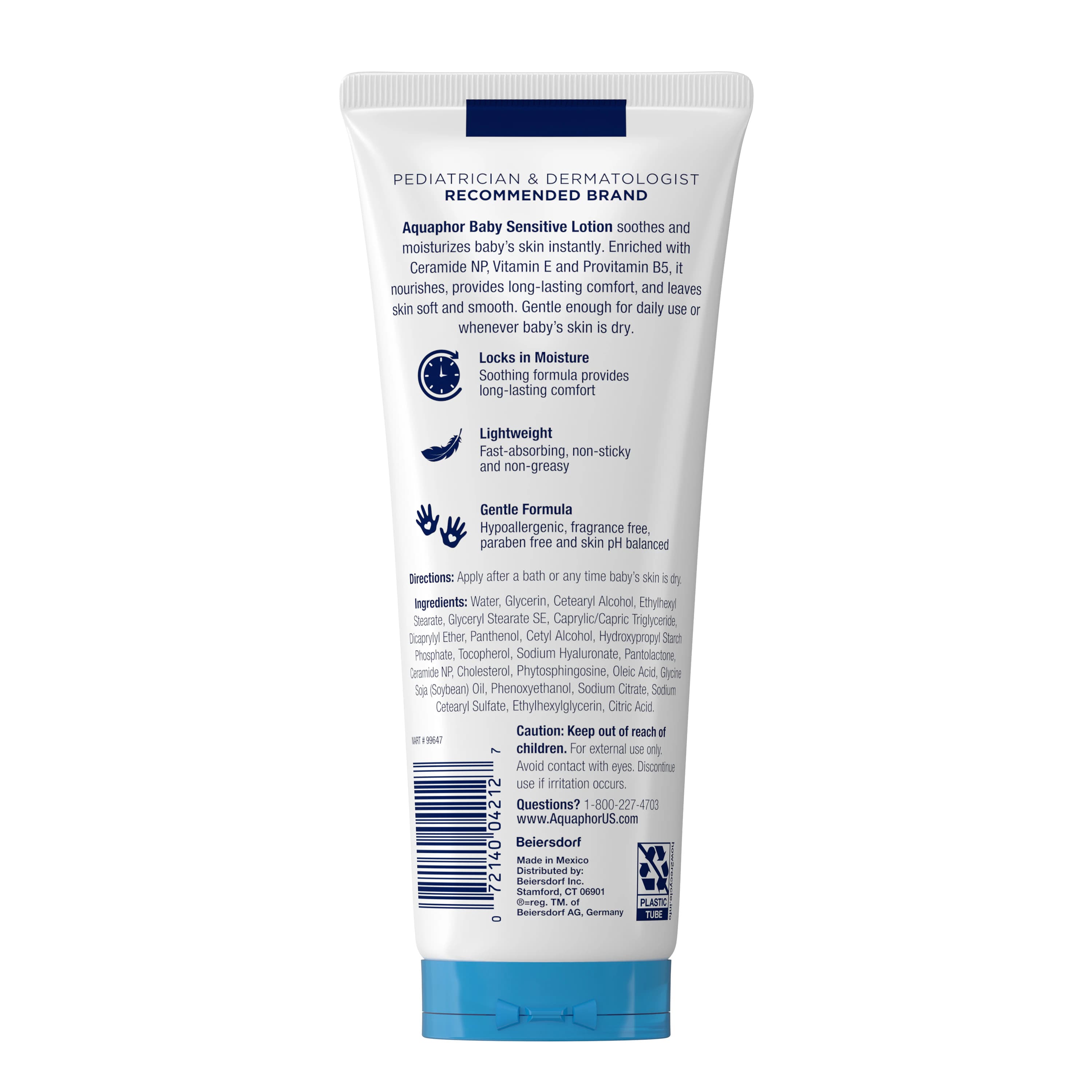 Aquaphor Baby Sensitive Lotion, 8 oz/Tube thumbnail 2