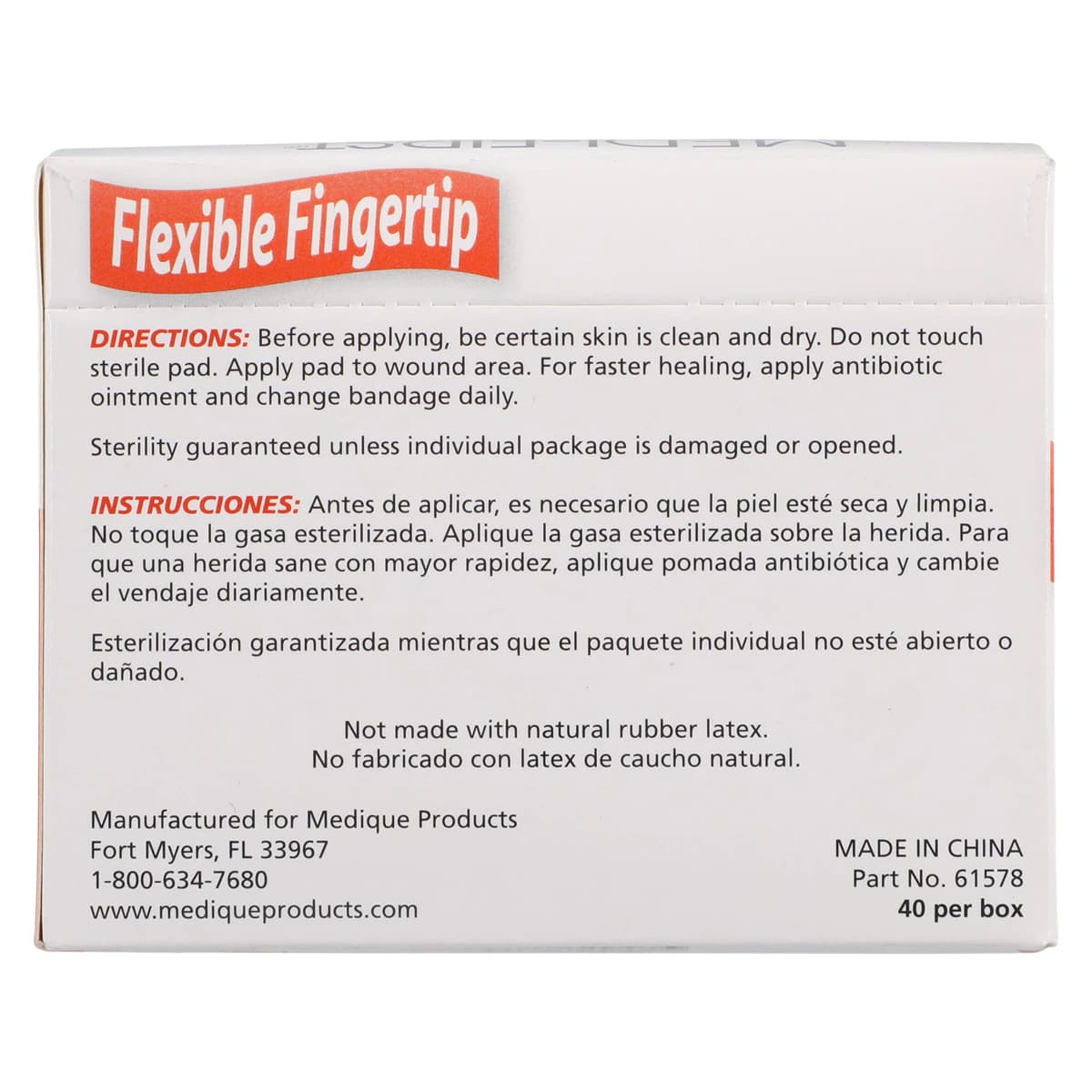 Medi-First Heavyweight Fabric Adhesive Bandage, Fingertip, 1.75" x 2", Tan, Sterile, 40/Package thumbnail 4