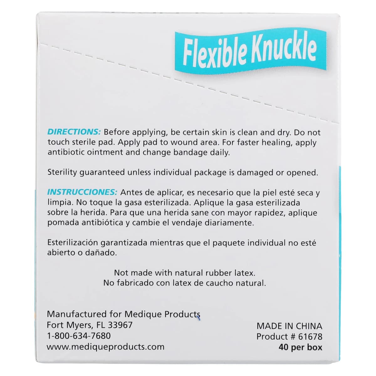 Medi-First Heavyweight Fabric Knuckle Adhesive Bandage, 3" x 1-1/2", Tan, Sterile, 40/Package thumbnail 5