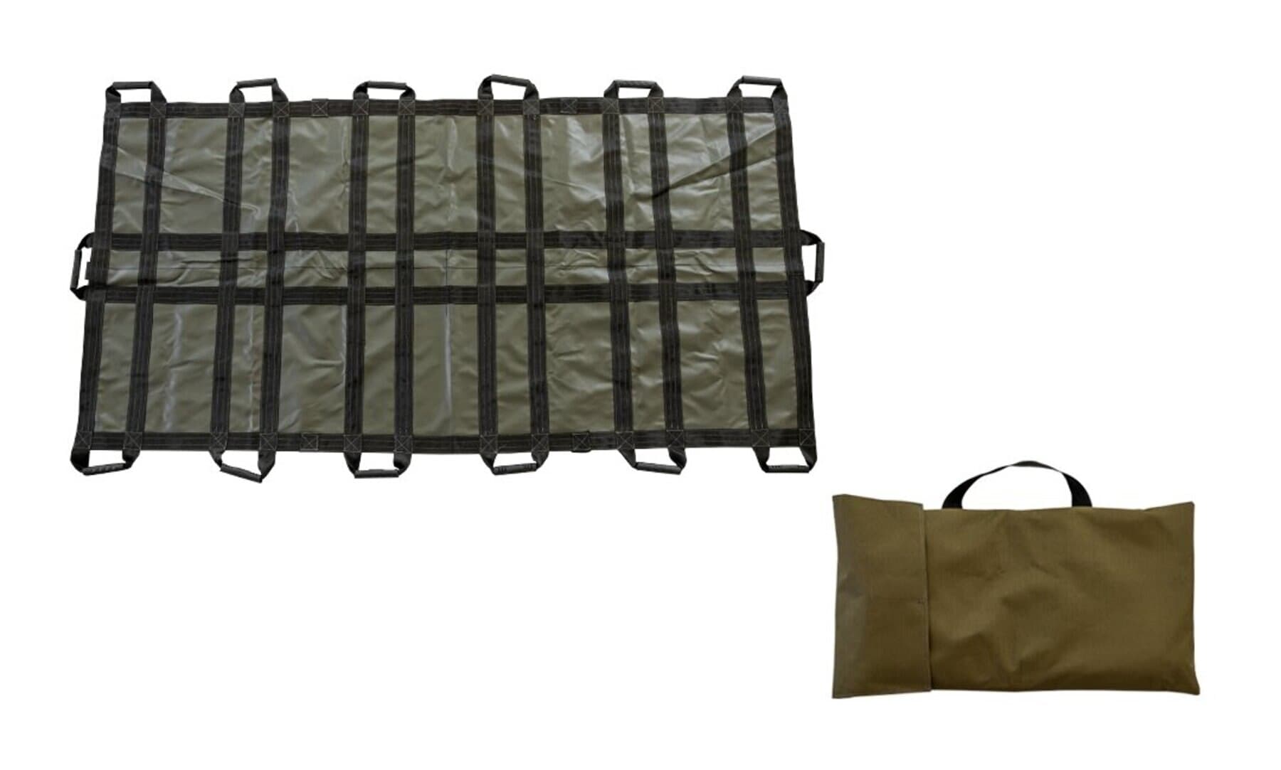EMI Search and Rescue Stretcher, Flexible, Olive Drab, 01KWC87QDEM05TVJ5GA33W50AB thumbnail 2