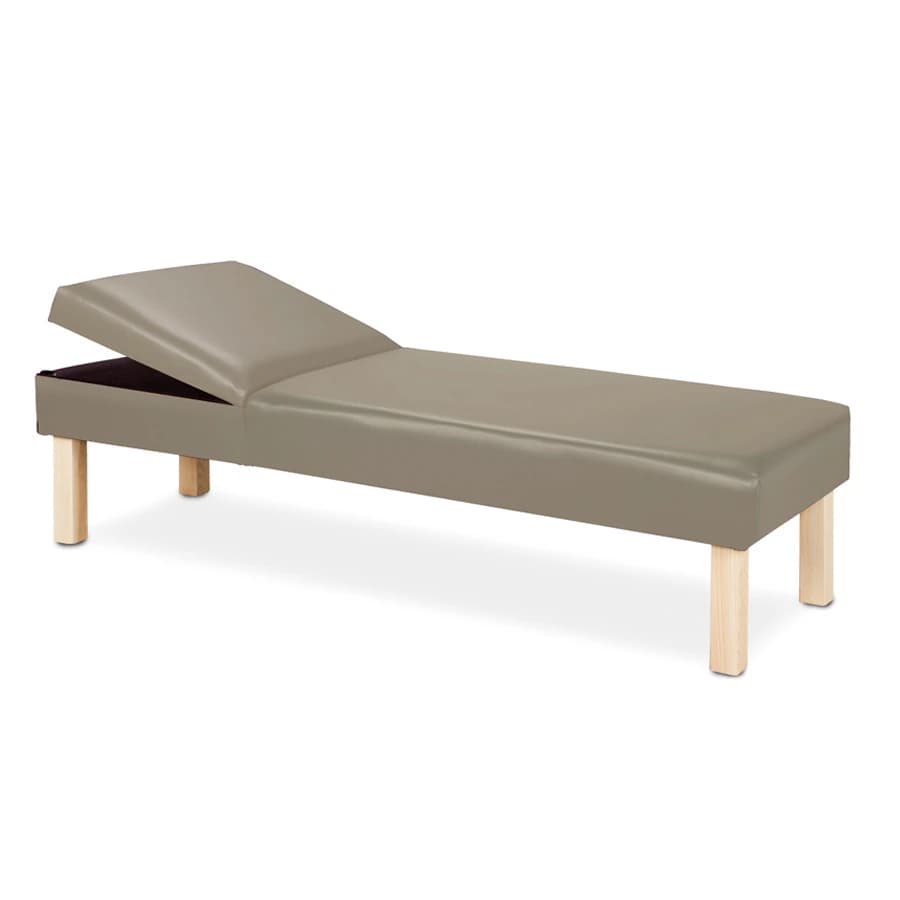 Clinton Industries Couch Hardwood Leg 27"W with Adjustable Back, Warm Gray - Couch Hardwood Leg 27"W w/Back - Image 1