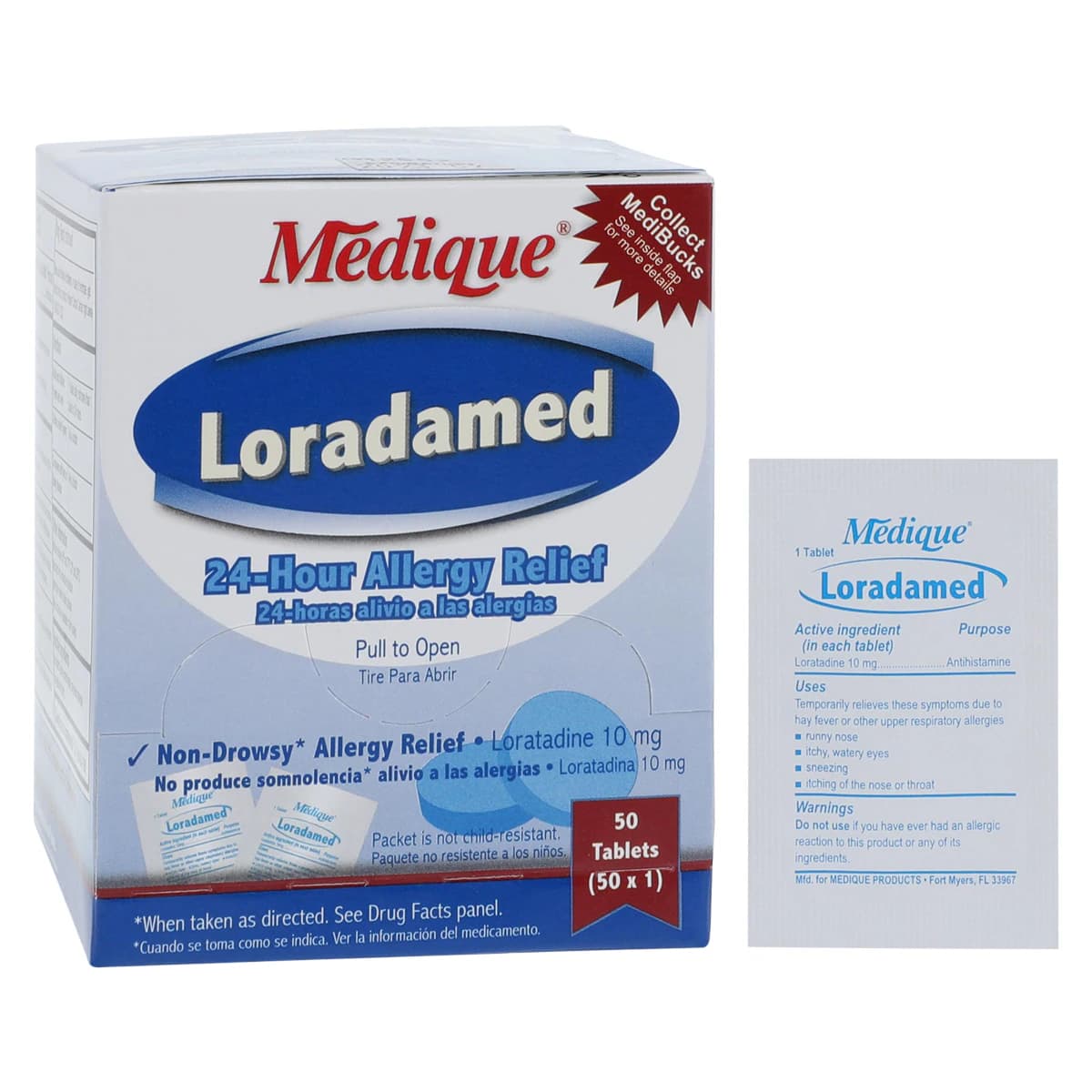 Loradamed Tablets UD, 10mg, Unit Dose Packet, 50/Box thumbnail 2