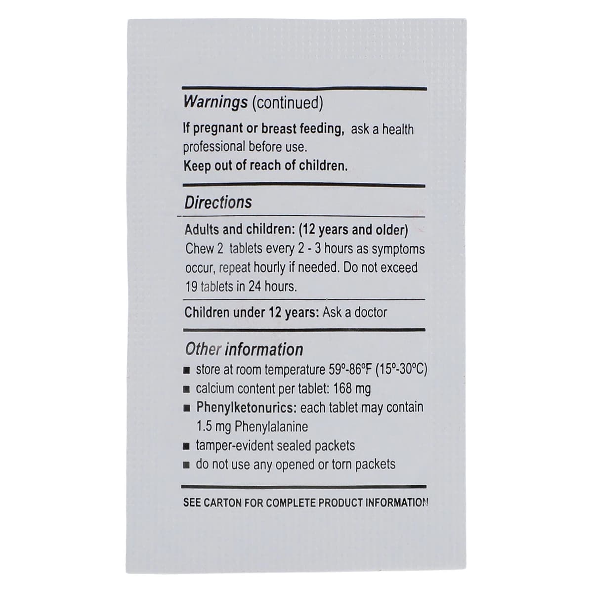 Alcalak Tablets Antacid, 420mg, Spearmint, 50x2/Box thumbnail 4