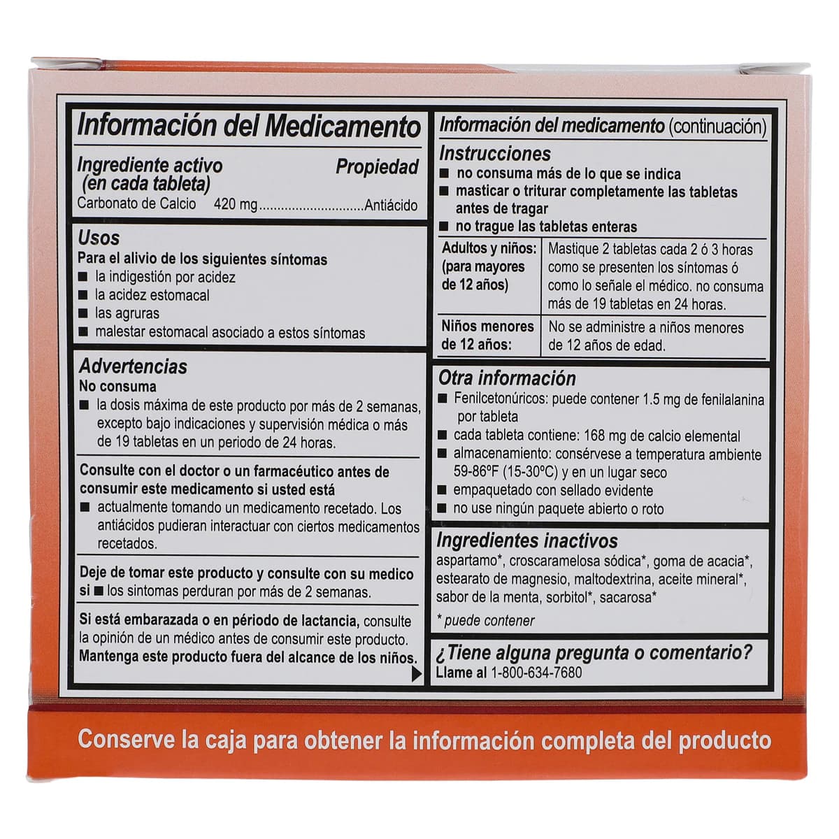 Alcalak Tablets Antacid, 420mg, Spearmint, 50x2/Box thumbnail 7