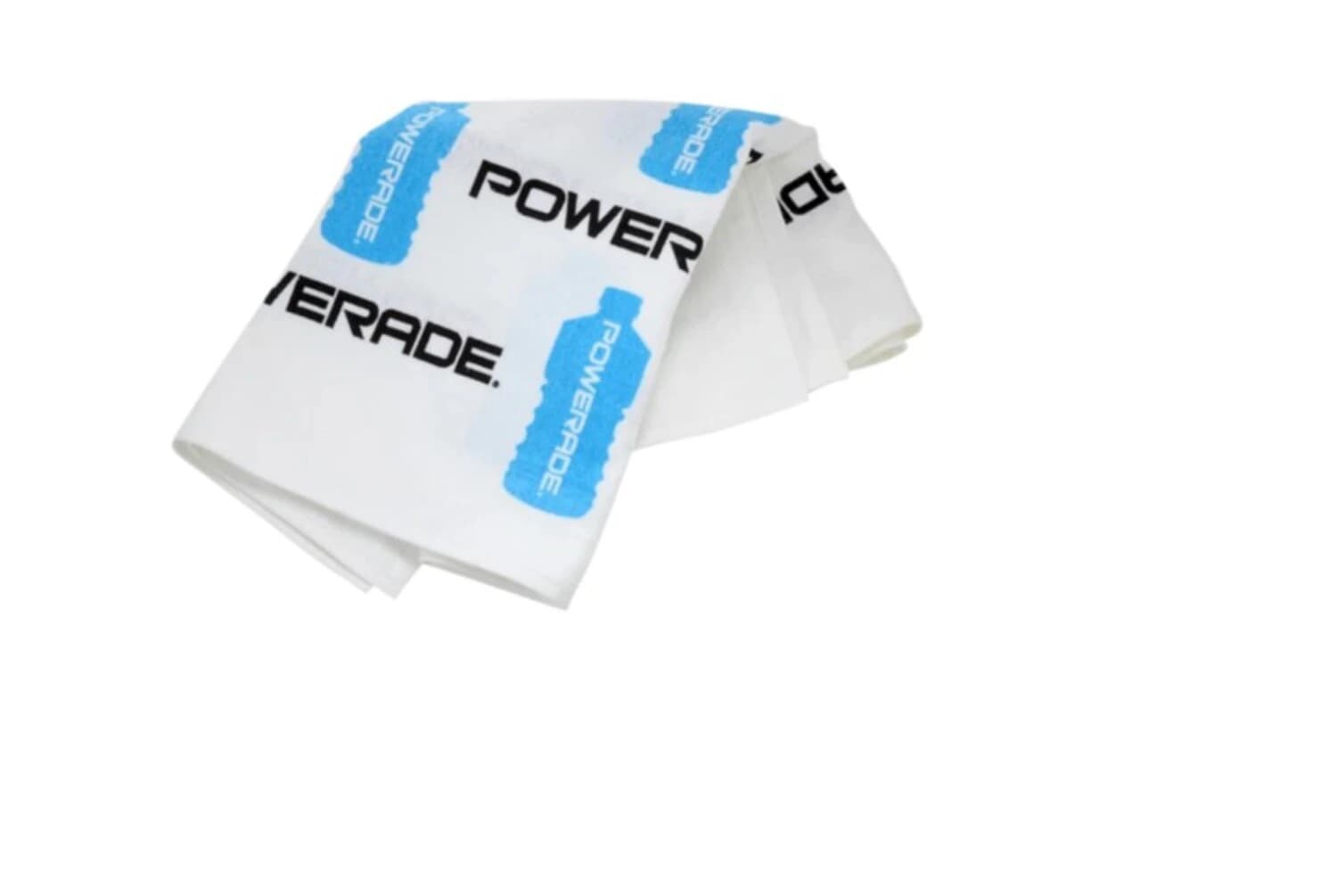 POWERADE All Purpose Towel, 100% Cotton, White/Blue/Black, 16"x25", 01KWC87QDGCEHY7DT3KKDQB2CW - POWERADE 16"x25" Small Towel - Image 1