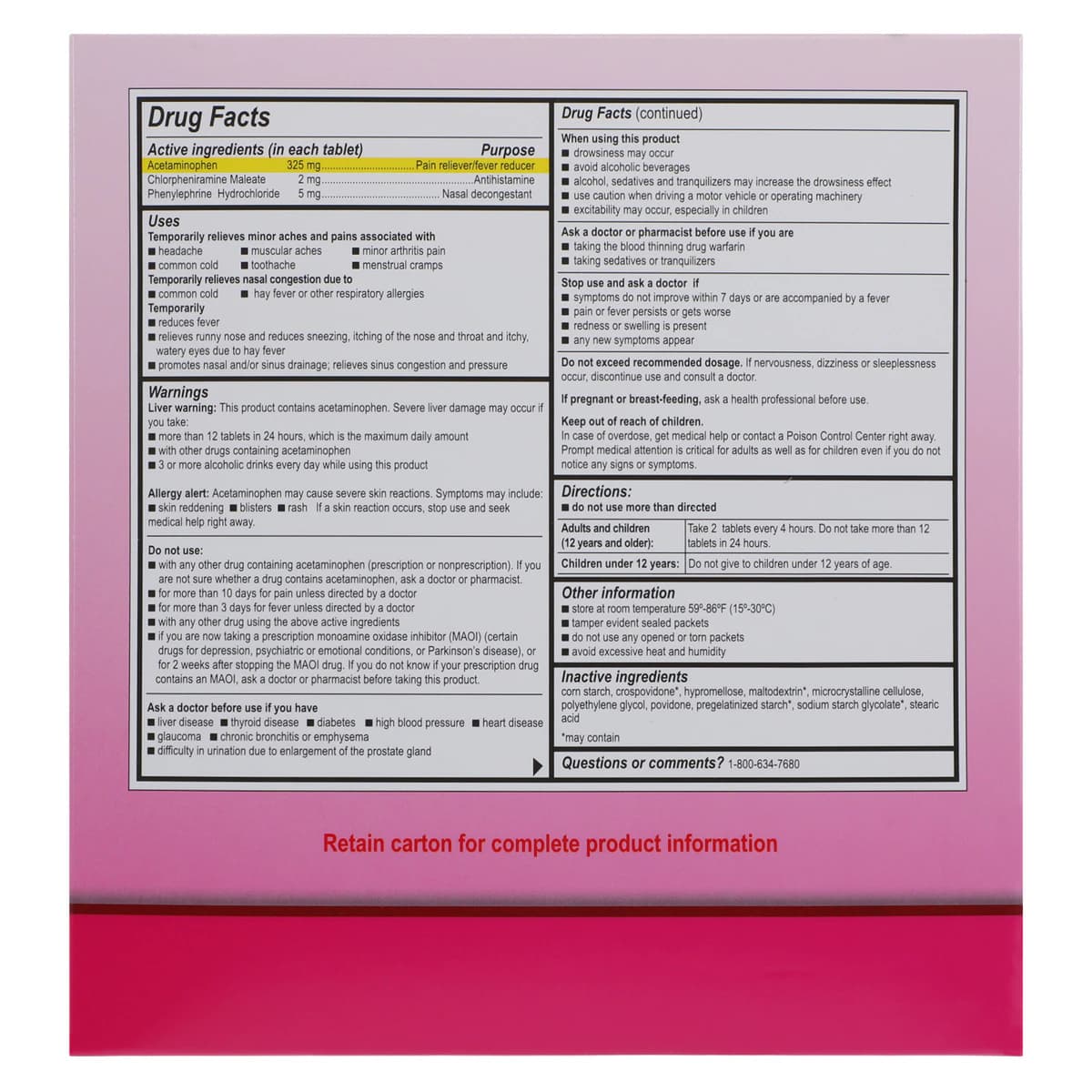 Medicidin-D Allergy Tablets, 325/2/5mg, Unit Dose, 250x2/Box thumbnail 8