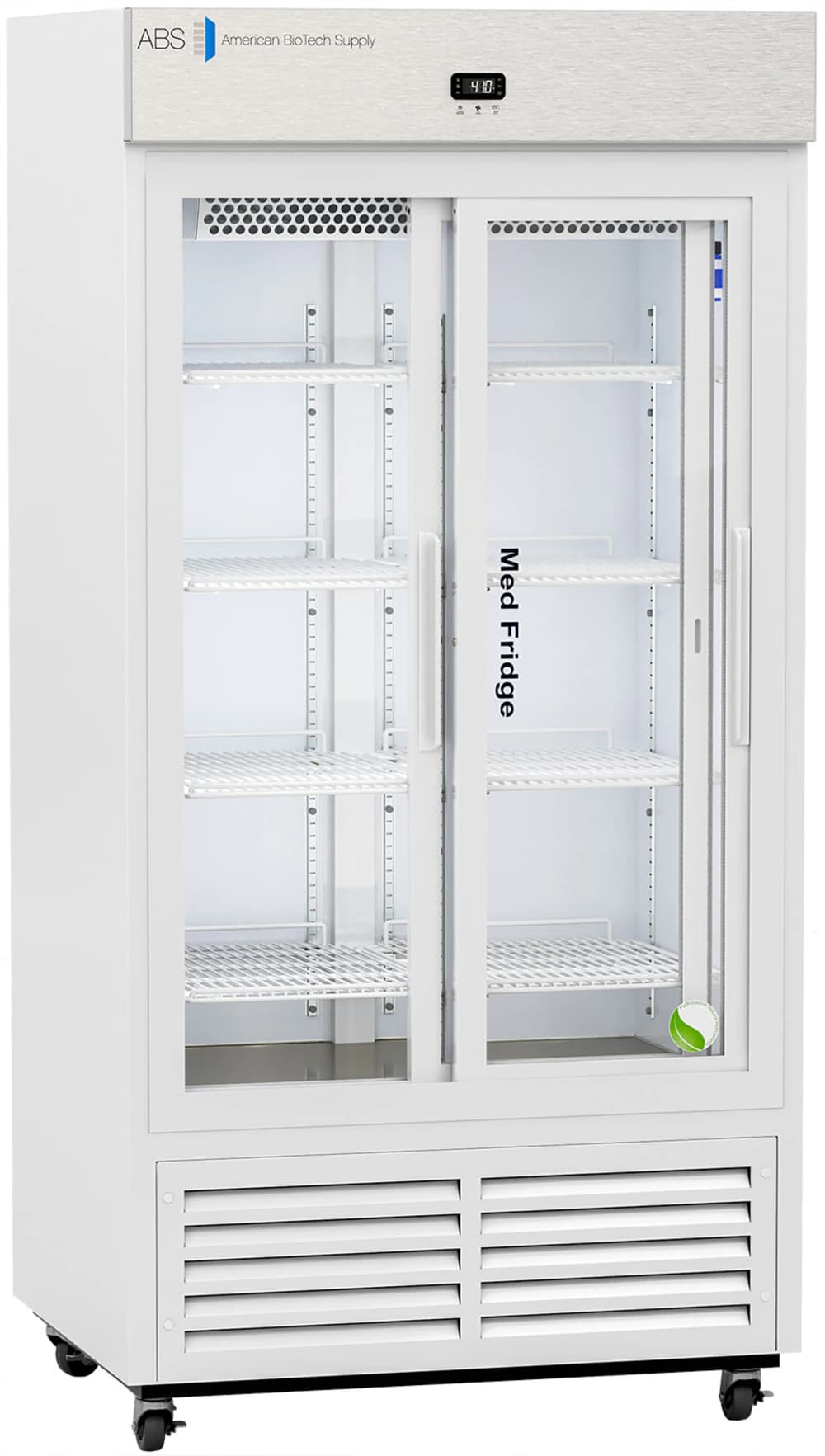 American Biotech Supply Pharmacy Refrigerator, 33 Cu Ft, Glass Door, Sliding, 36-46°F, Cycle Defrost - Fridge Pharma Std Glass - Image 1