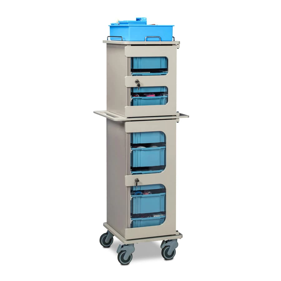 Clinton Industries ProVisions Replenish Cart, 20.75" x 19" x 56.75", 6 Drawers, 4" Casters, Key Lock thumbnail 2