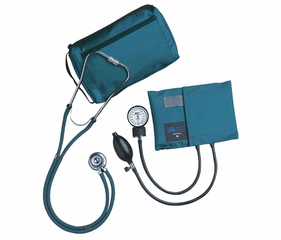 MatchMates Sprague Rappaport Sphygmomanometer Kit, Teal, Latex, Aneroid, Arm Cuff, Dial Display, Each - Match Mate Sprague Aneroid Cmb - Image 1
