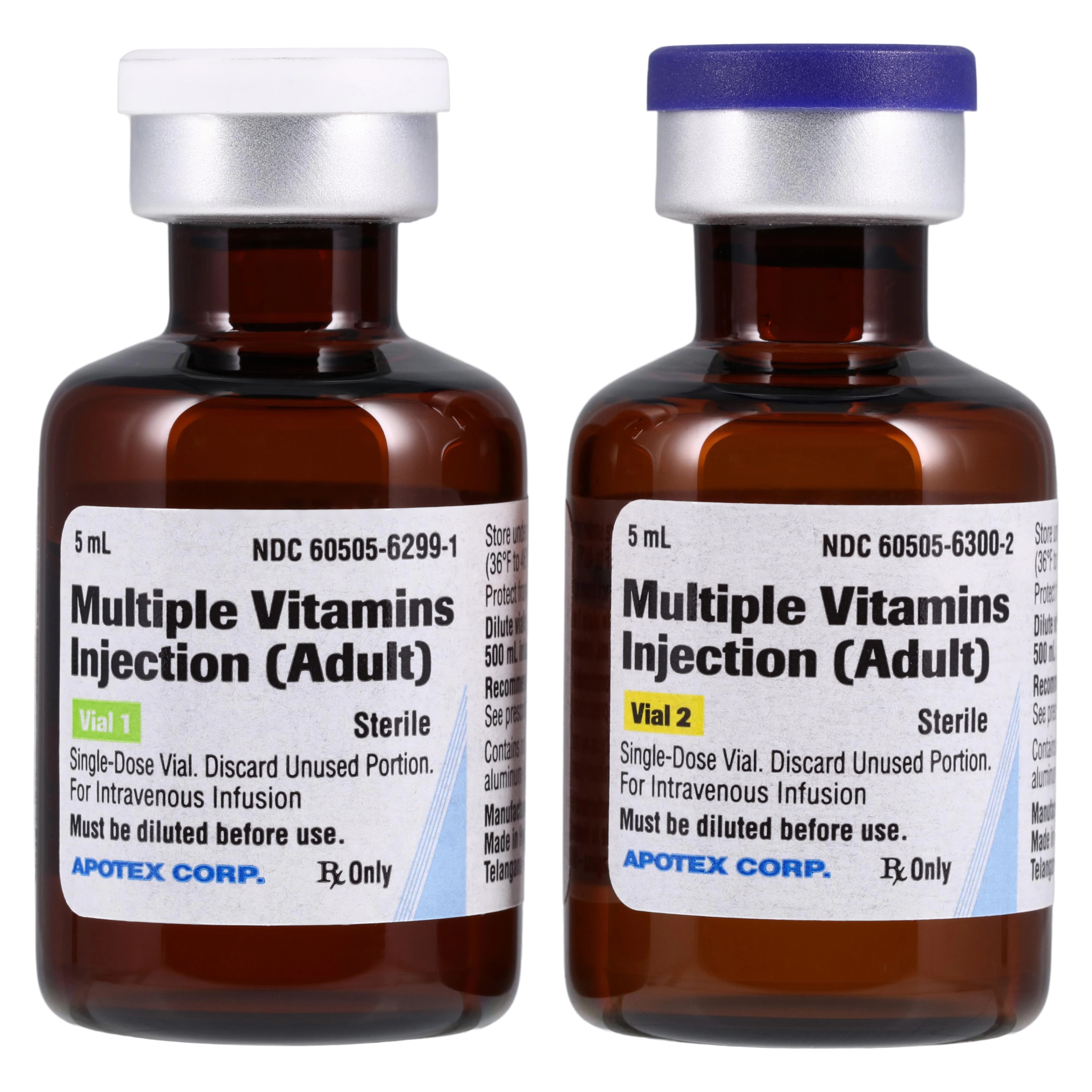 Multi Vit IV Inj 5mL + 5mL, Multiple Vitamins Injection, Adult SDV, 10/Package thumbnail 3