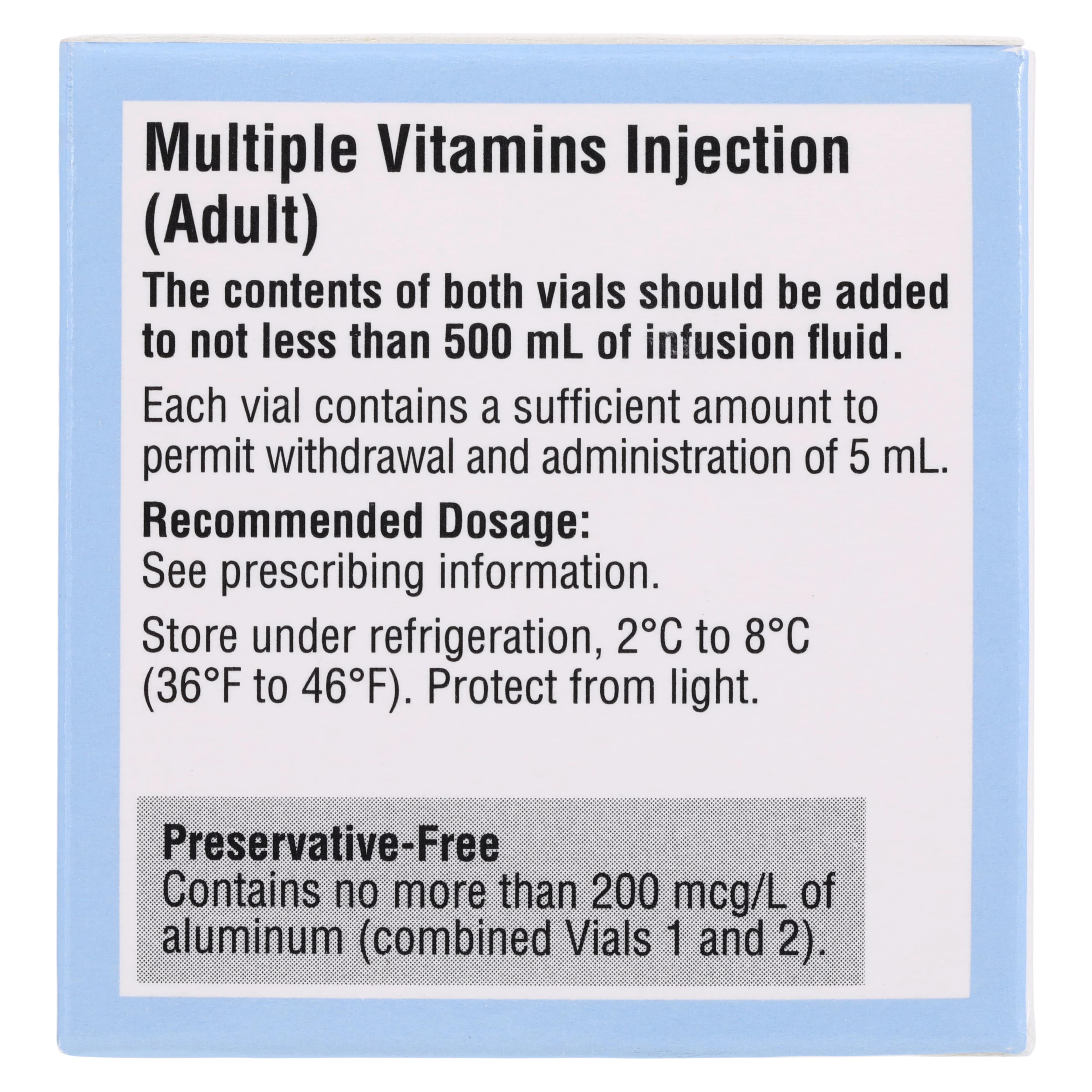 Multi Vit IV Inj 5mL + 5mL, Multiple Vitamins Injection, Adult SDV, 10/Package thumbnail 6