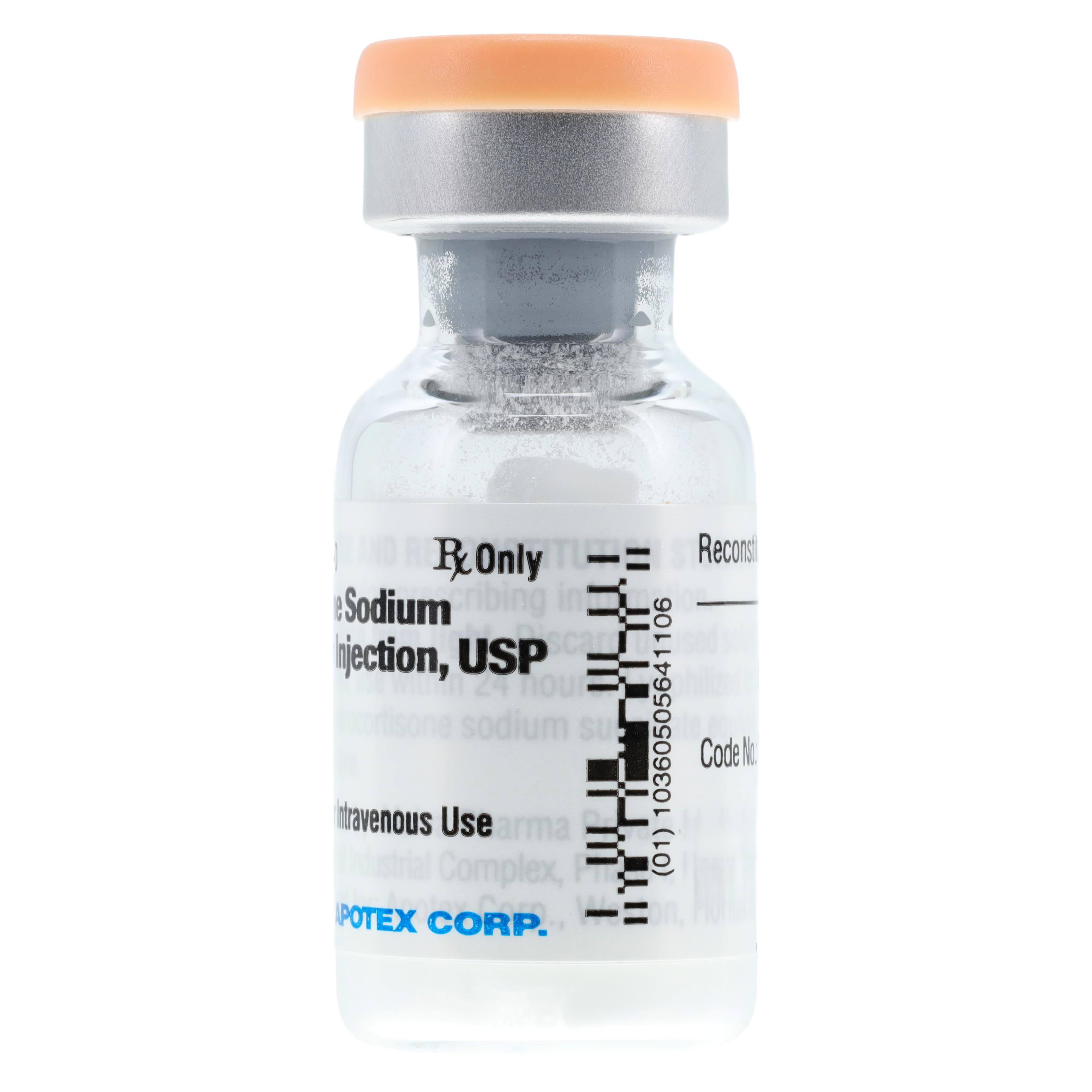 Hydrocortisone Sodium Succinate Injection 100mg/Vial, Preservative Free, Powder, SDV, Each - Hydrocortisone Sod Suc Inj SDV - Image 1