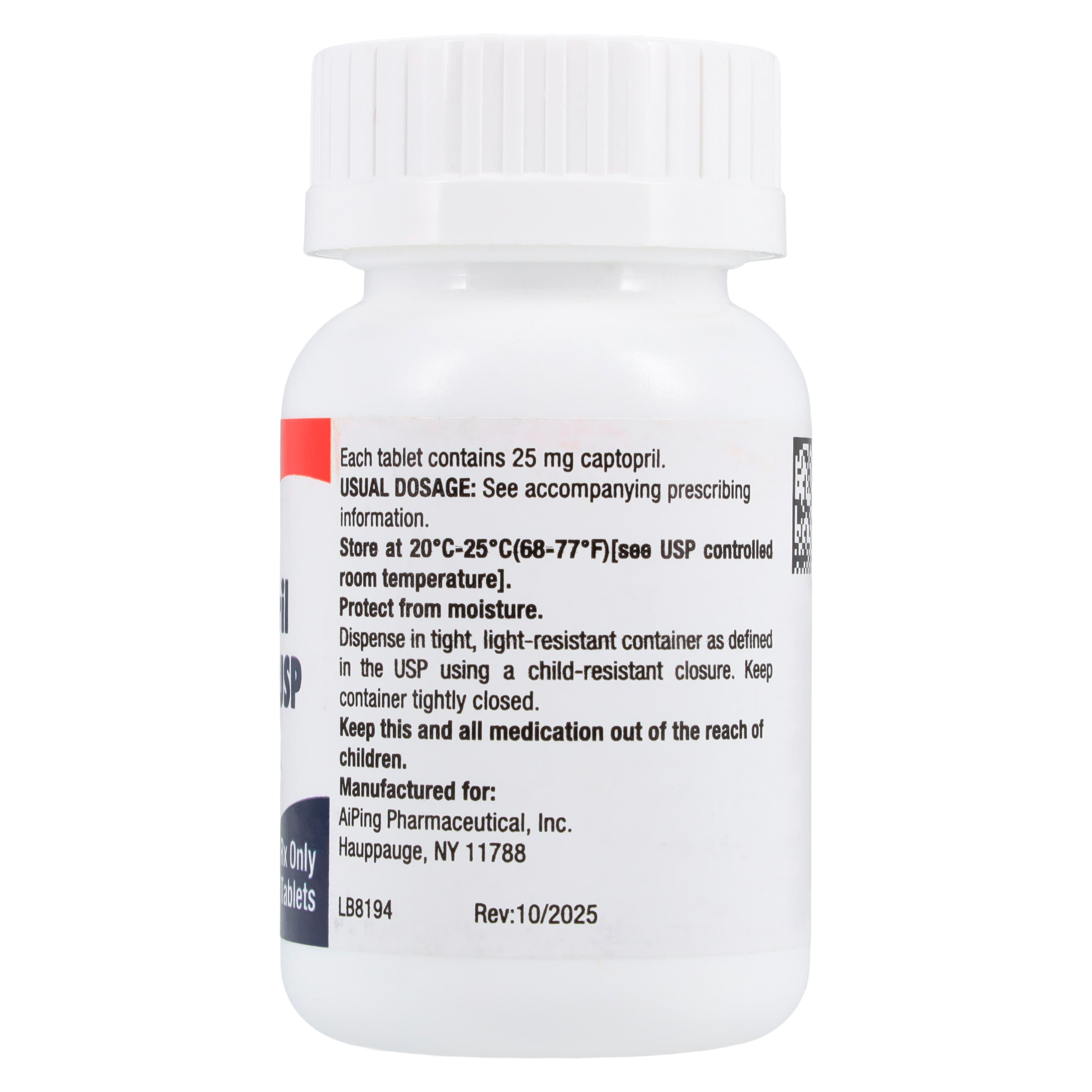 Captopril Tablets, 25mg, 100/Bottle thumbnail 2