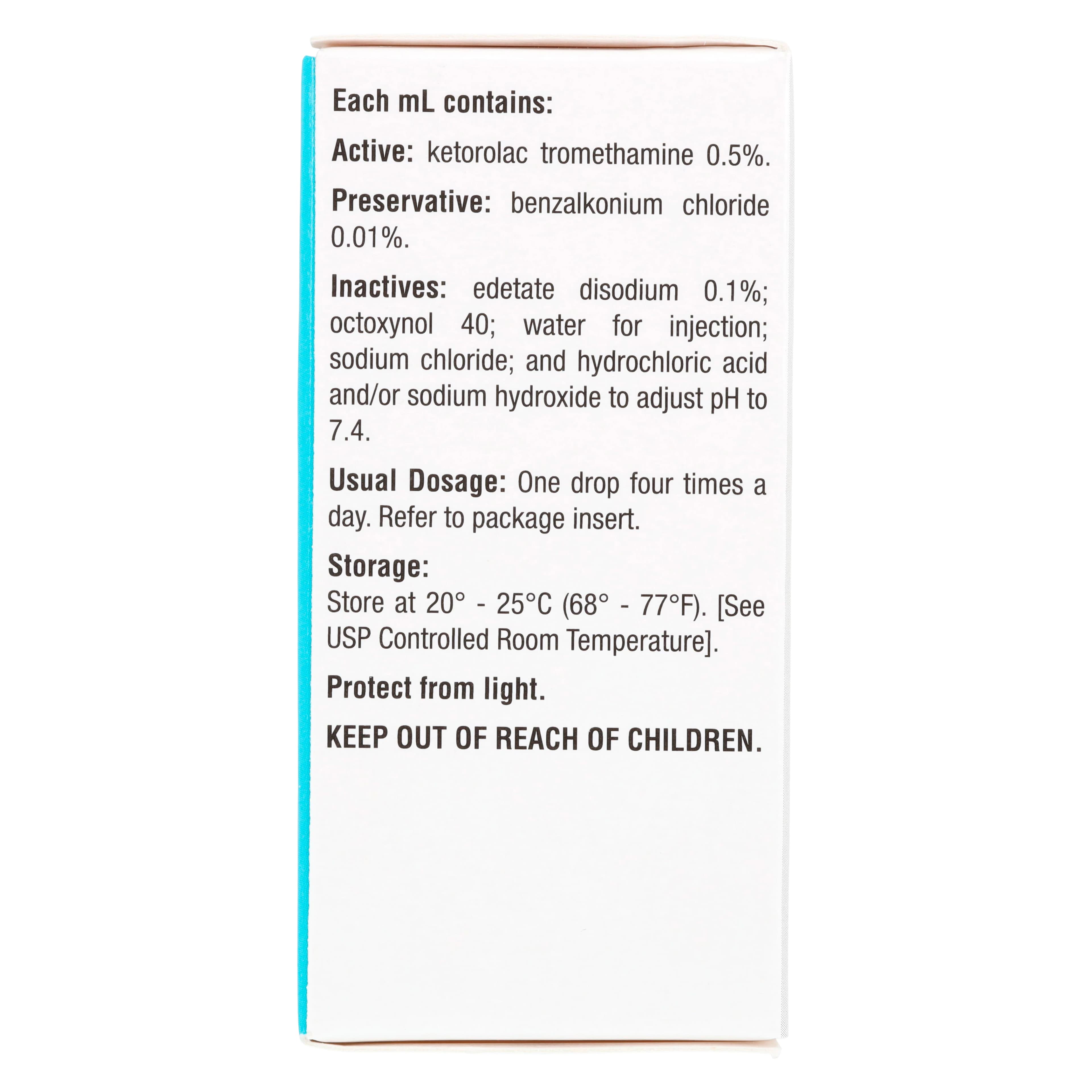 Ketorolac Ophthalmic Solution 0.5%, 10 mL Bottle thumbnail 5