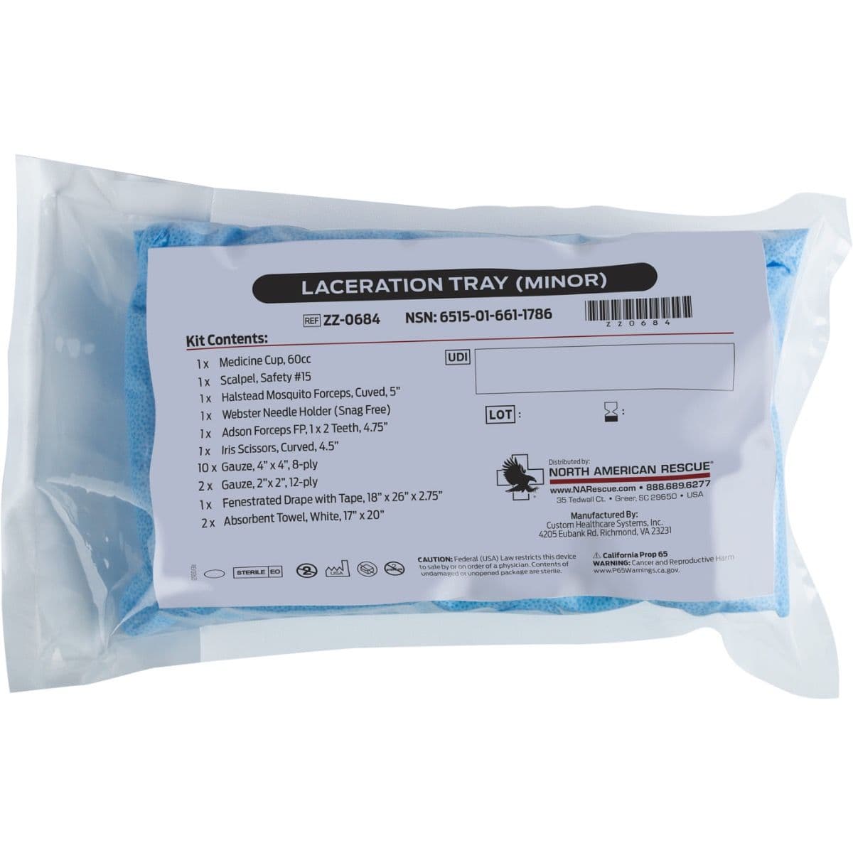 North American Rescue Facial Laceration Tray Minor - Facial Laceration Tray Minor - Image 1