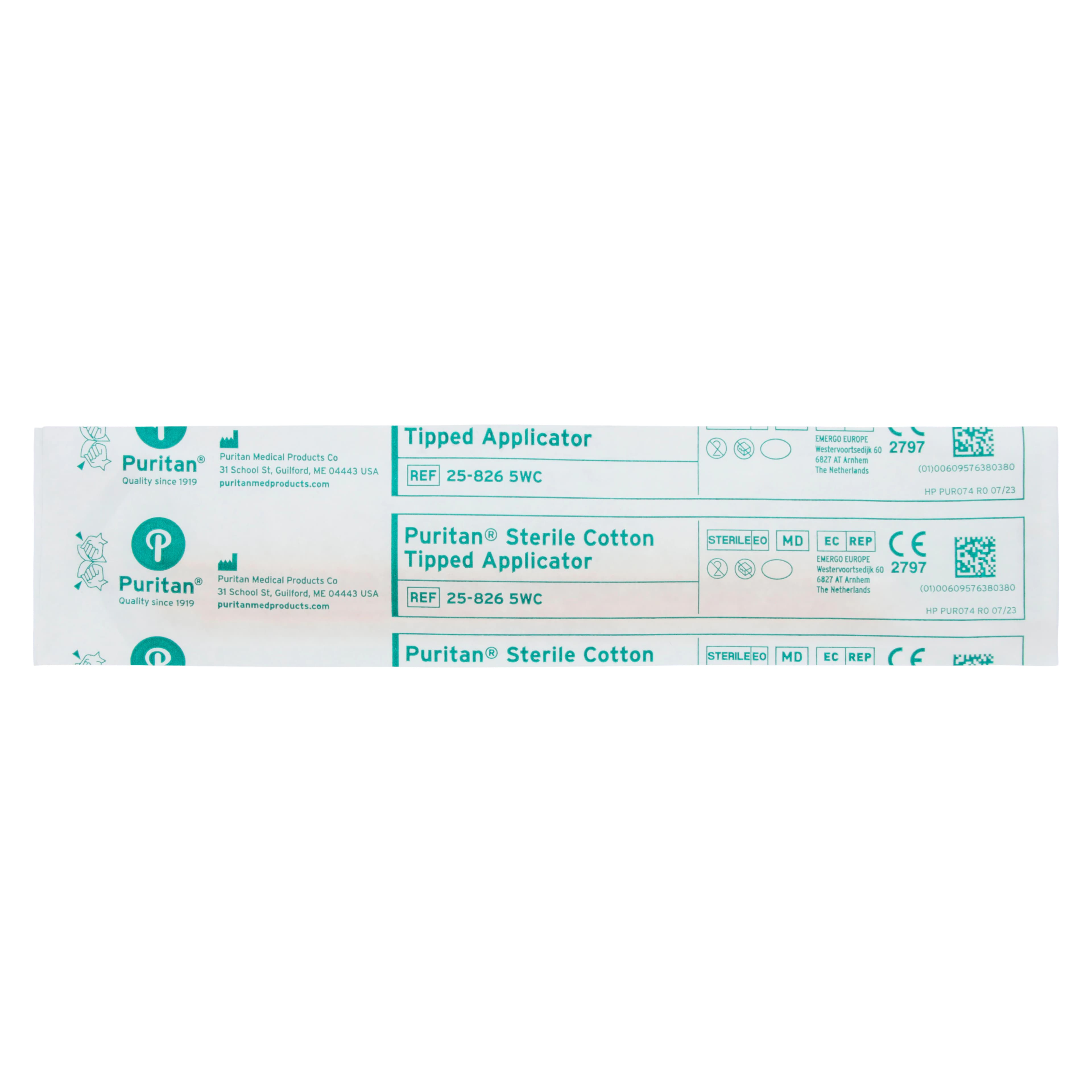 Puritan Bennett Mini Applicator Cotton Tip, 6" Wooden Handle, Sterile, 100/Box, 01KZ65A7A2ZKRQ2K9BVBRSQ3RW thumbnail 2