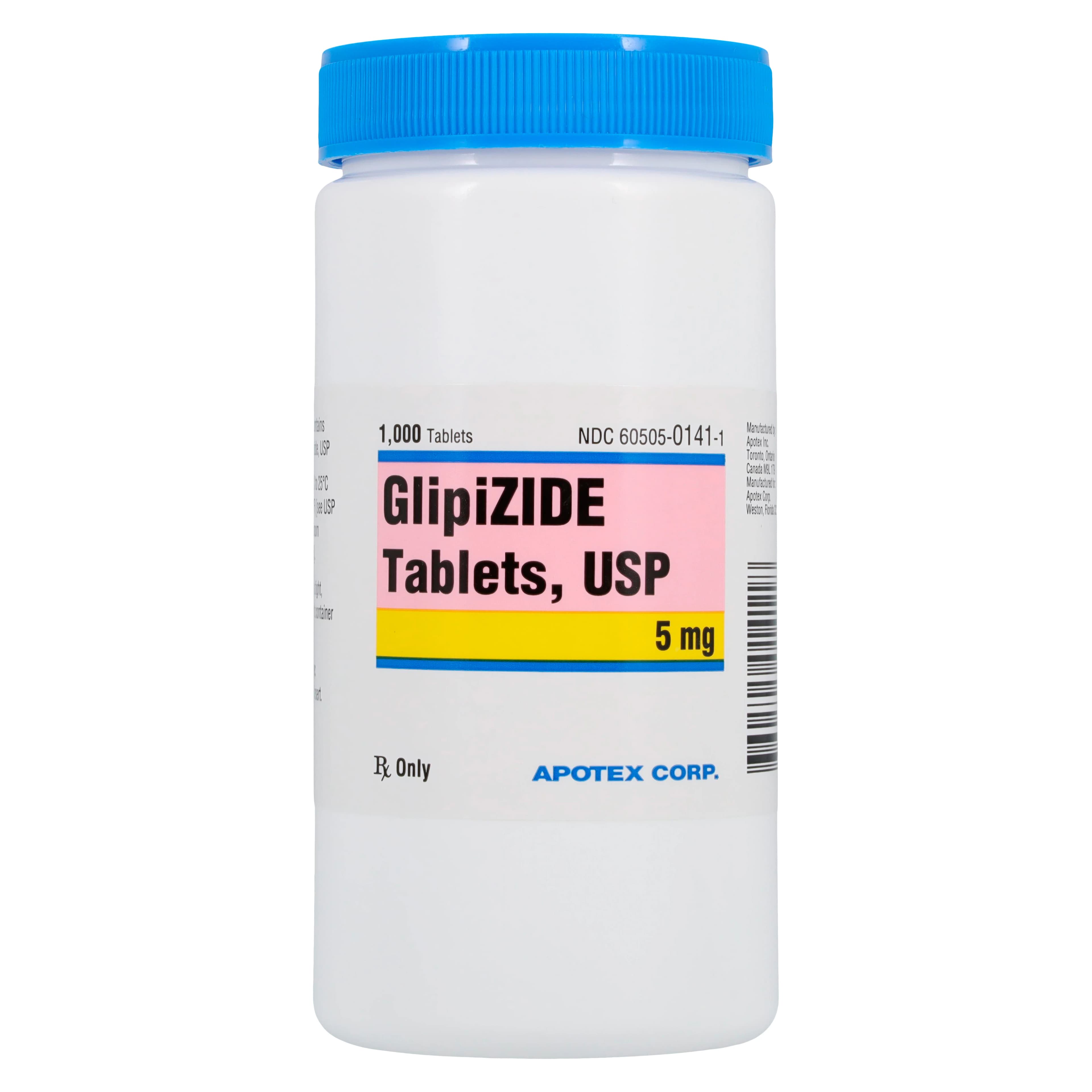 Glipizide Tablets 5 mg, 1000 Count Bottle (Apotex Corp) - Glipizide Tablets - Image 1