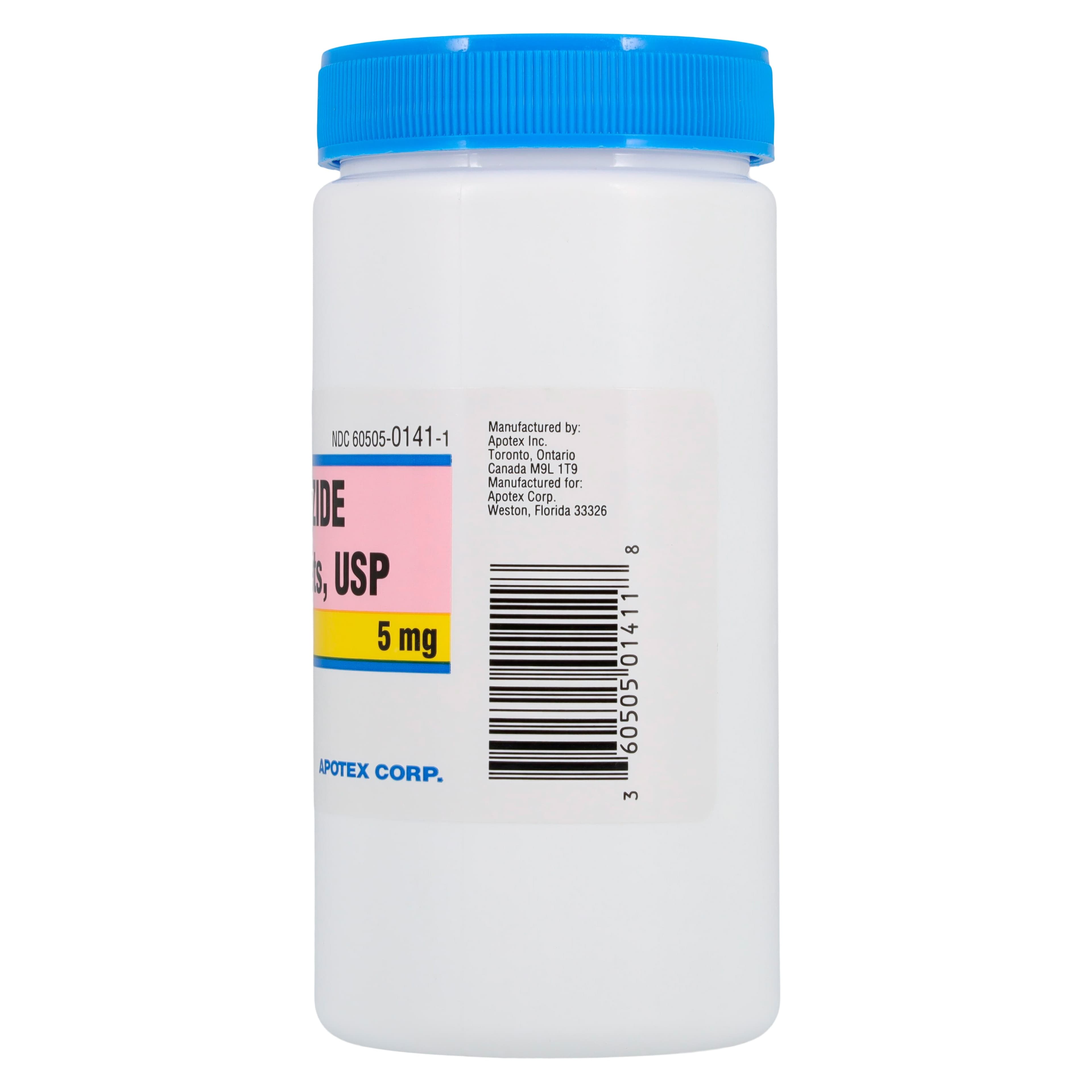 Glipizide Tablets 5 mg, 1000 Count Bottle (Apotex Corp) thumbnail 2