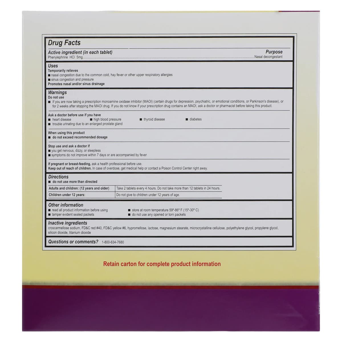 Medique Medi-Phenyl Sinus Decongestant Tablets, 5 mg, Unit Dose Packets, 250 x 2/Box thumbnail 7
