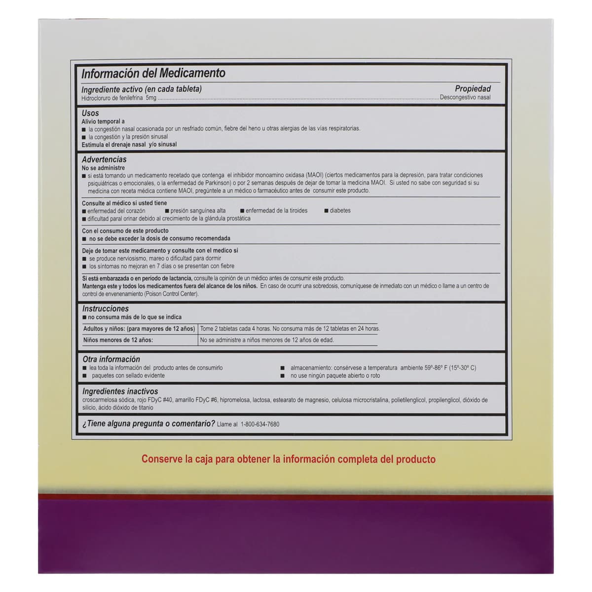 Medique Medi-Phenyl Sinus Decongestant Tablets, 5 mg, Unit Dose Packets, 250 x 2/Box thumbnail 8