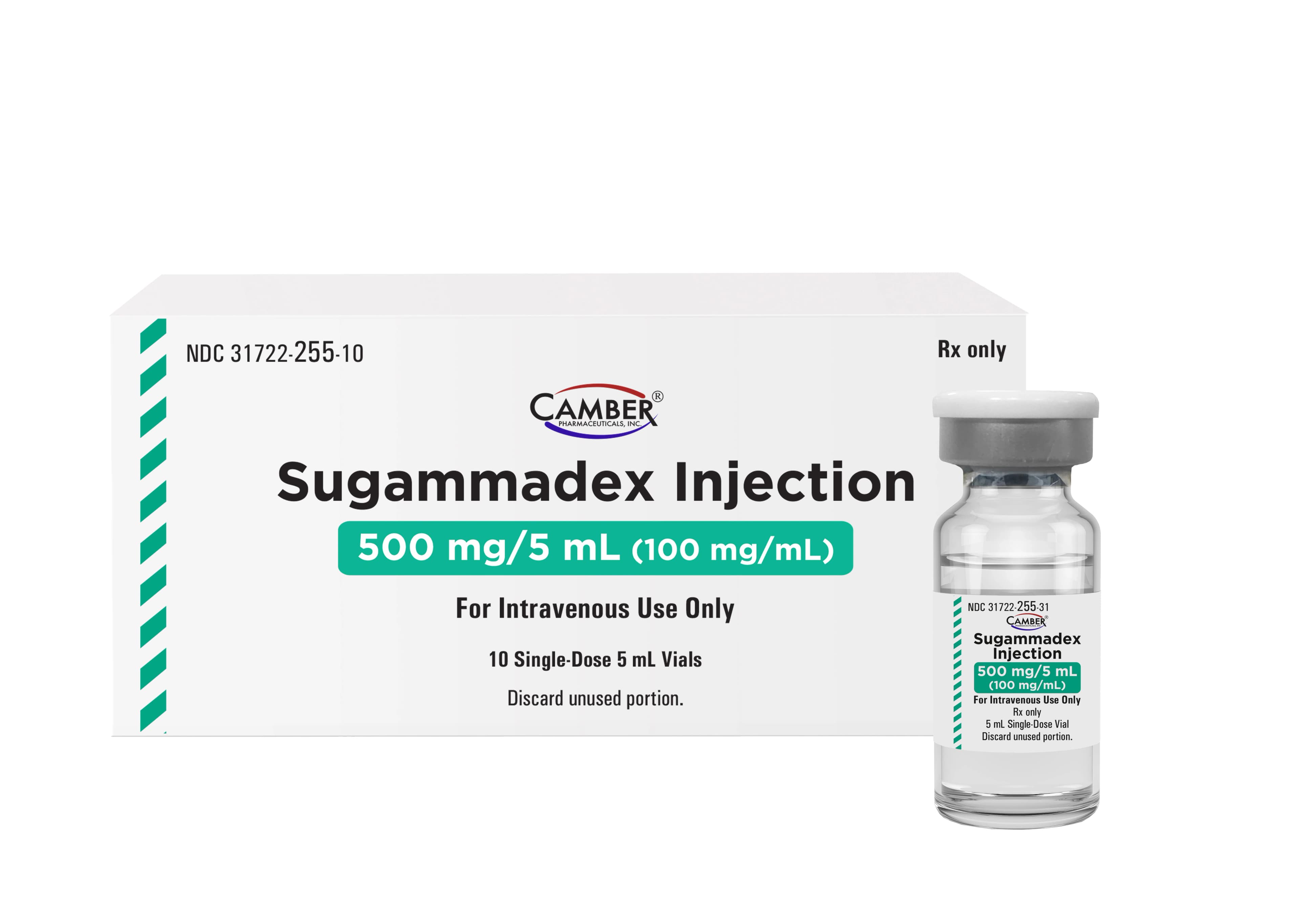 Sugammadex Injection 100 mg/mL, Single-Dose Vial, 5 mL, 10/Package - Sugammadex Inj SDV 5mL - Image 1