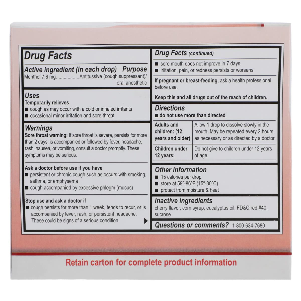 Medikoff Cough Drops, 7.6mg, Cherry Flavor, 75/Package thumbnail 7