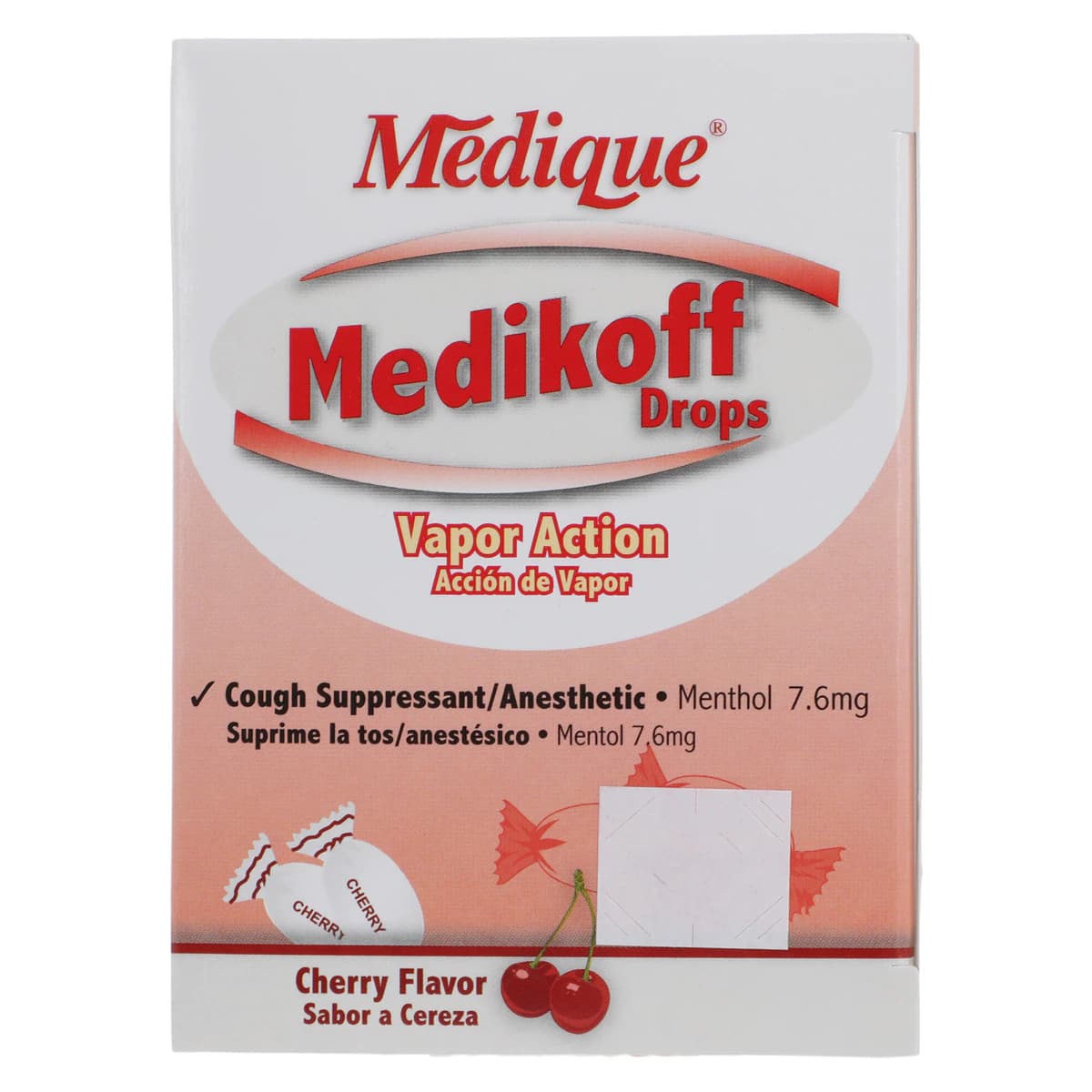 Medikoff Cough Drops, 7.6mg, Cherry Flavor, 75/Package thumbnail 5